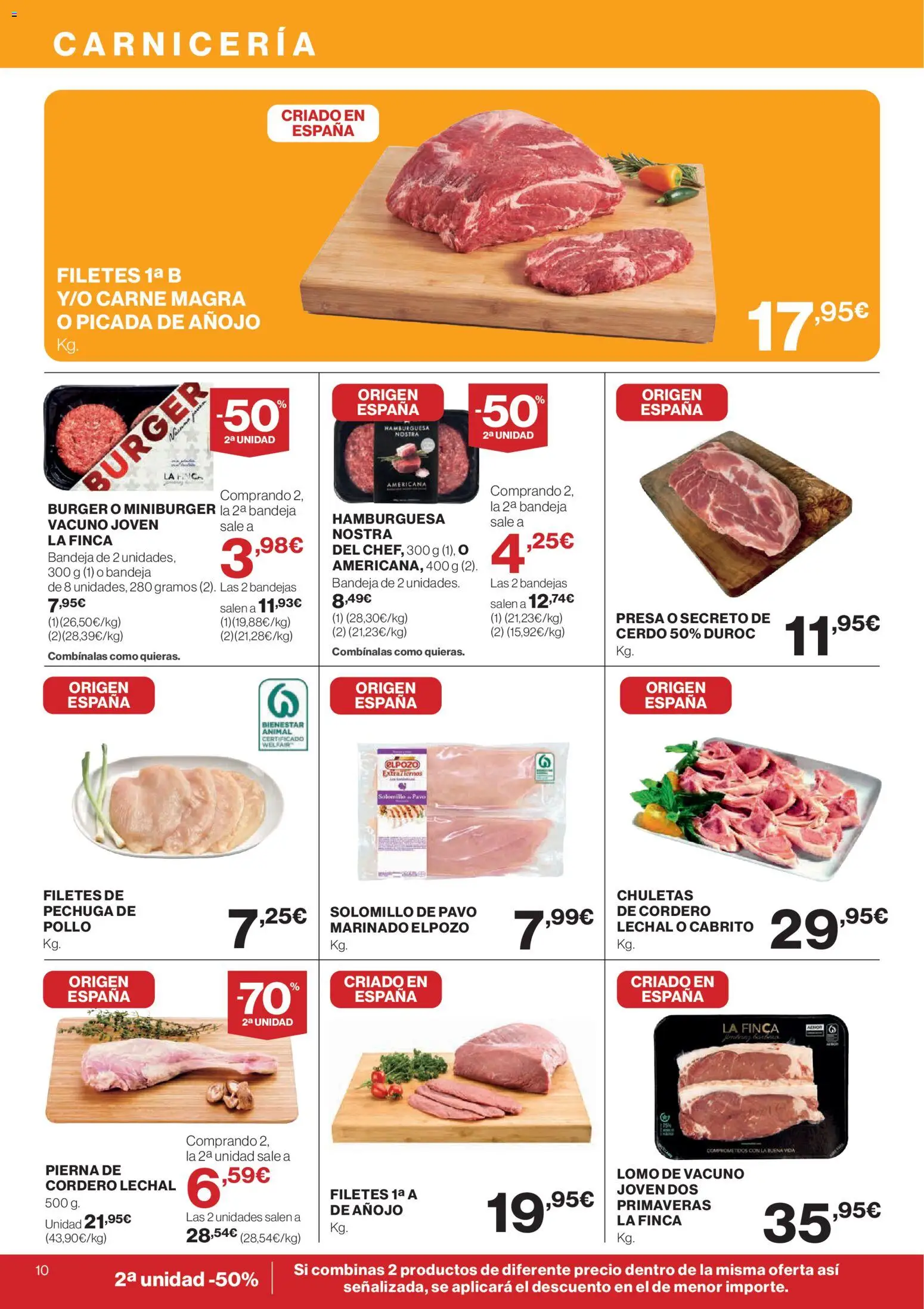 Hipercor catálogo │ válido desde el 25.03.2026 | Página: 10 | Productos: Cerdo, Φίλτρο καφέ, Σοκολατούχο γάλα, Bandeja