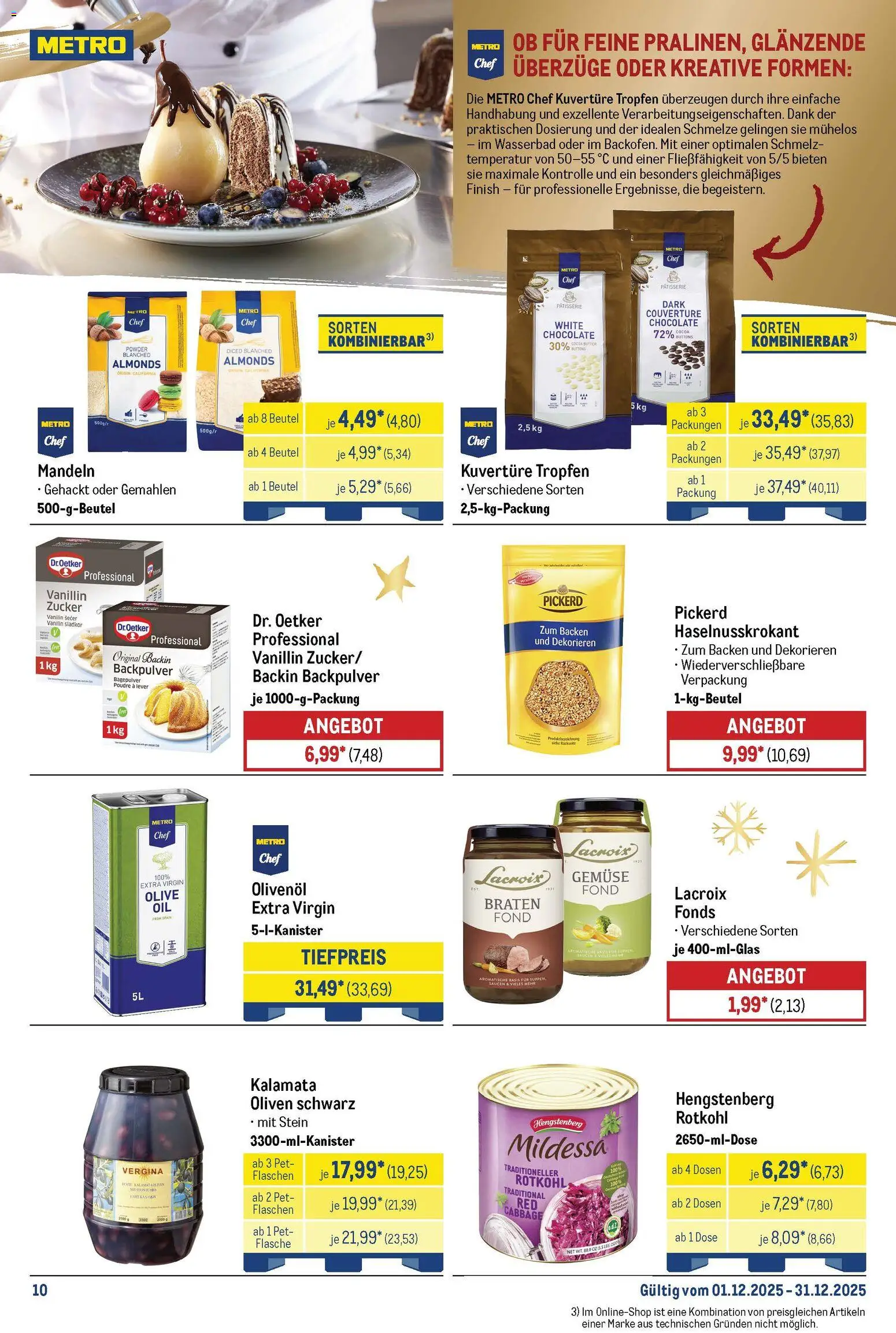 Metro Monats-Menü – gültig ab 01.12.2025 | Seite: 10 | Produkte: Butter, Rotkohl, Finish, Gemüse