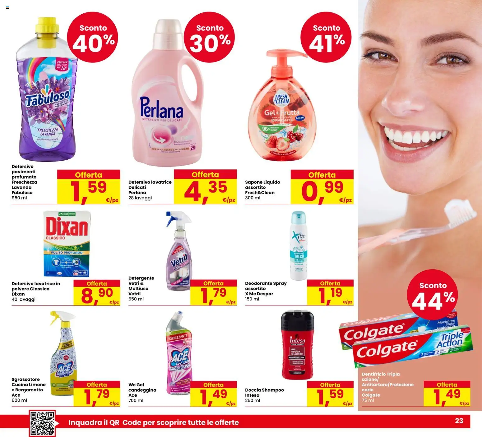 Volantino Despar del 08.01.2026 | Pagina: 23 | Prodotti: Deodorante, Dentifricio, Doccia, Profumo