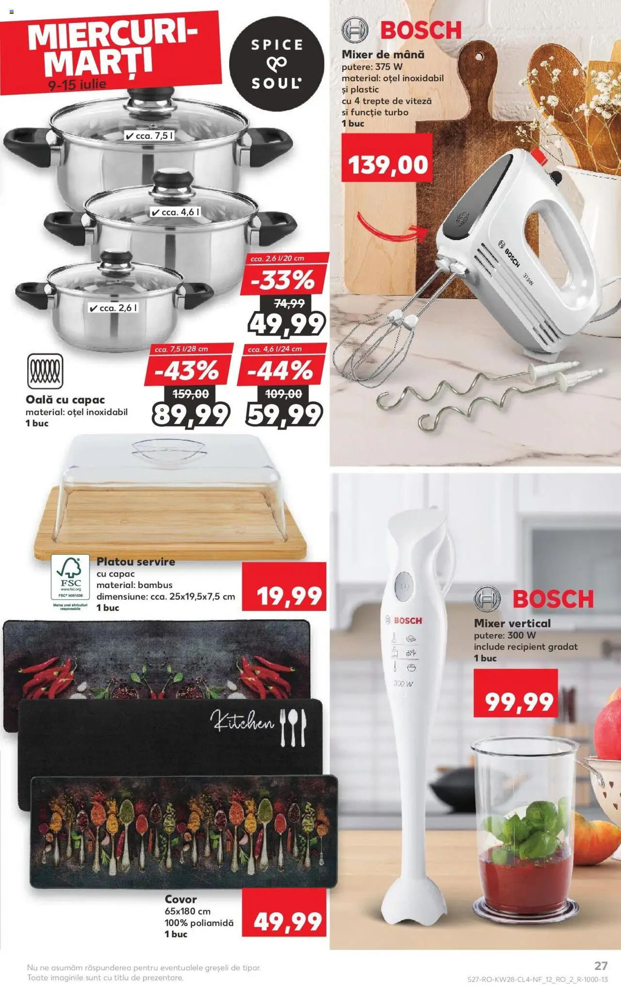 Catalog Kaufland - Galați Nonfood – valabil de la 09.07.2025 | Pagină: 27 | Produse: Oală, Mixer, Covor