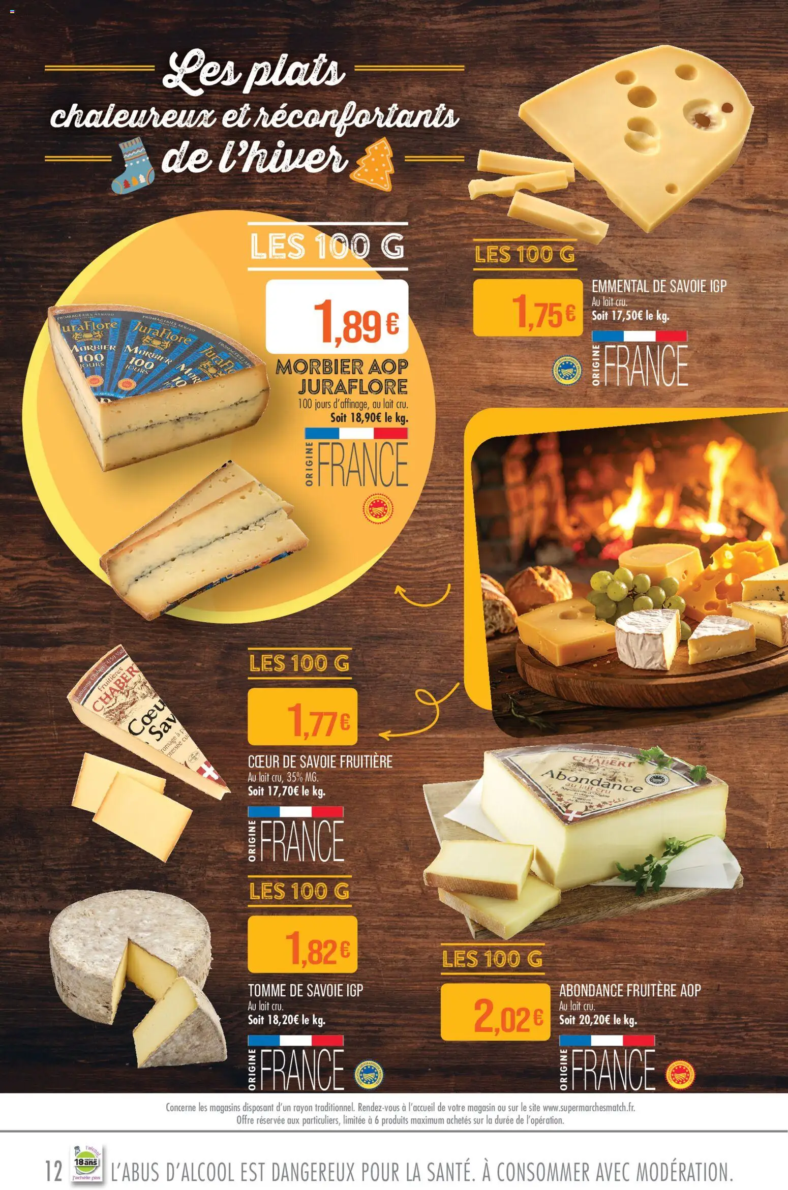 {H1} | Page: 12 | Produits: Emmental, Morbier aop, Lait