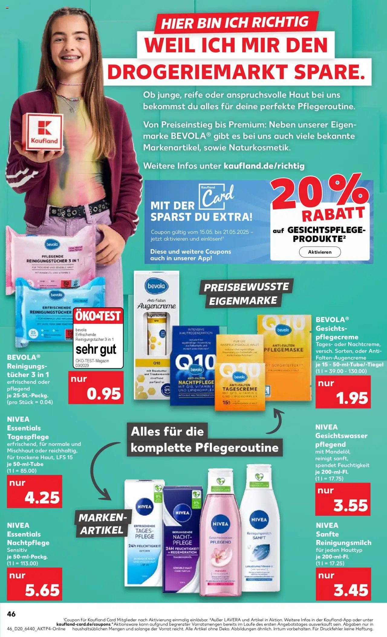 Kaufland - Hannover, Bornumer Straße 141 - gültig ab dem 15.05.2025 | Seite: 46 | Produkte: Toner, Reinigungstücher, Tagescreme
