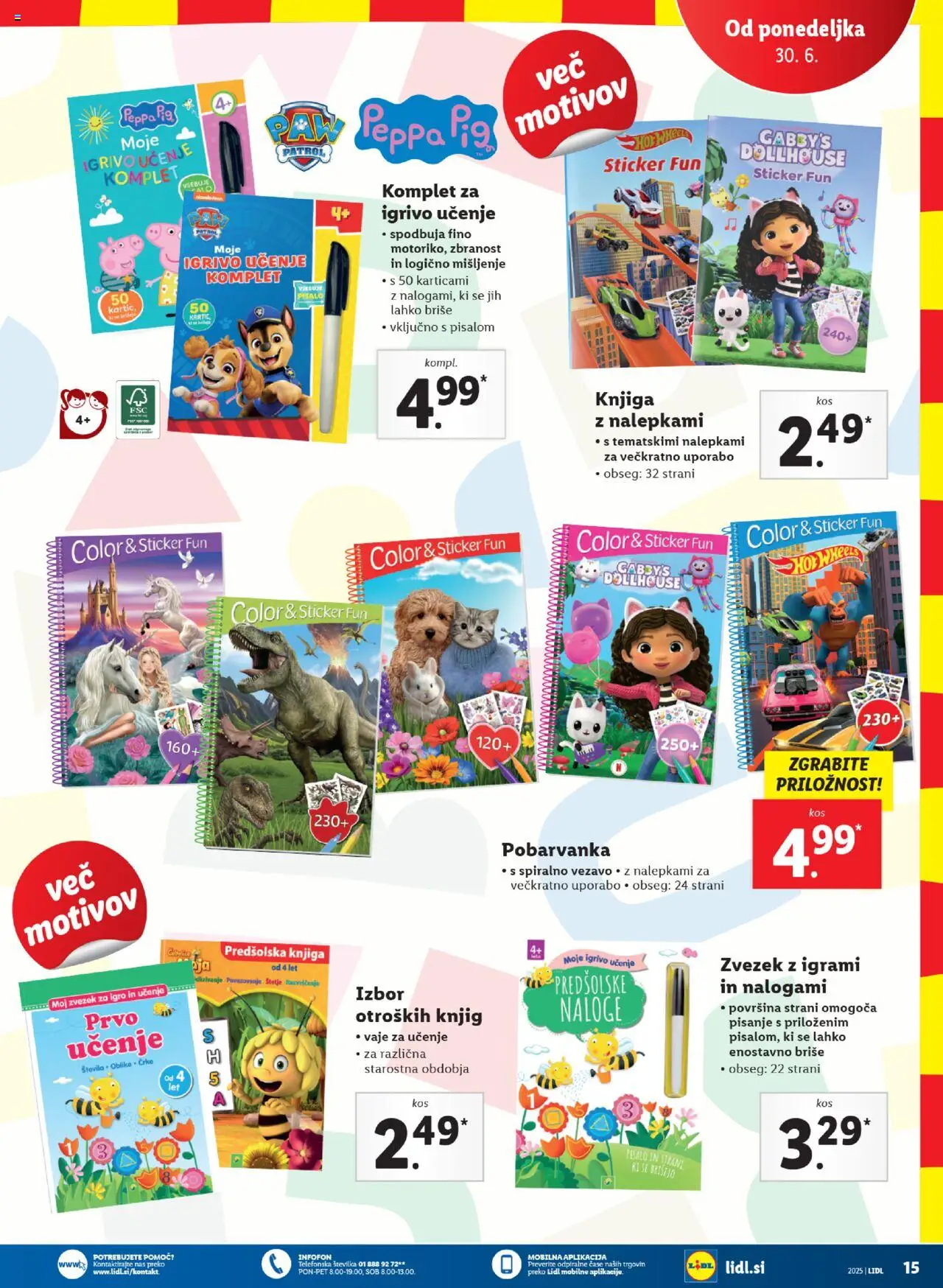 Lidl katalog vše za šolo │ velja od 30.06.2025 | Stran: 15 | Izdelki: Zvezek, Knjiga
