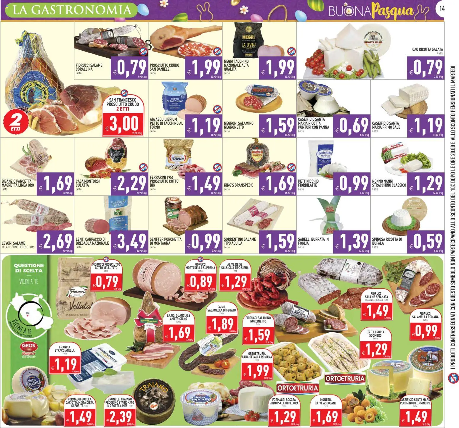 Volantino PIM Supermercati del 27.03.2026 | Pagina: 14 | Prodotti: Carciofi, Mortadella, Ricotta, Stracciatella