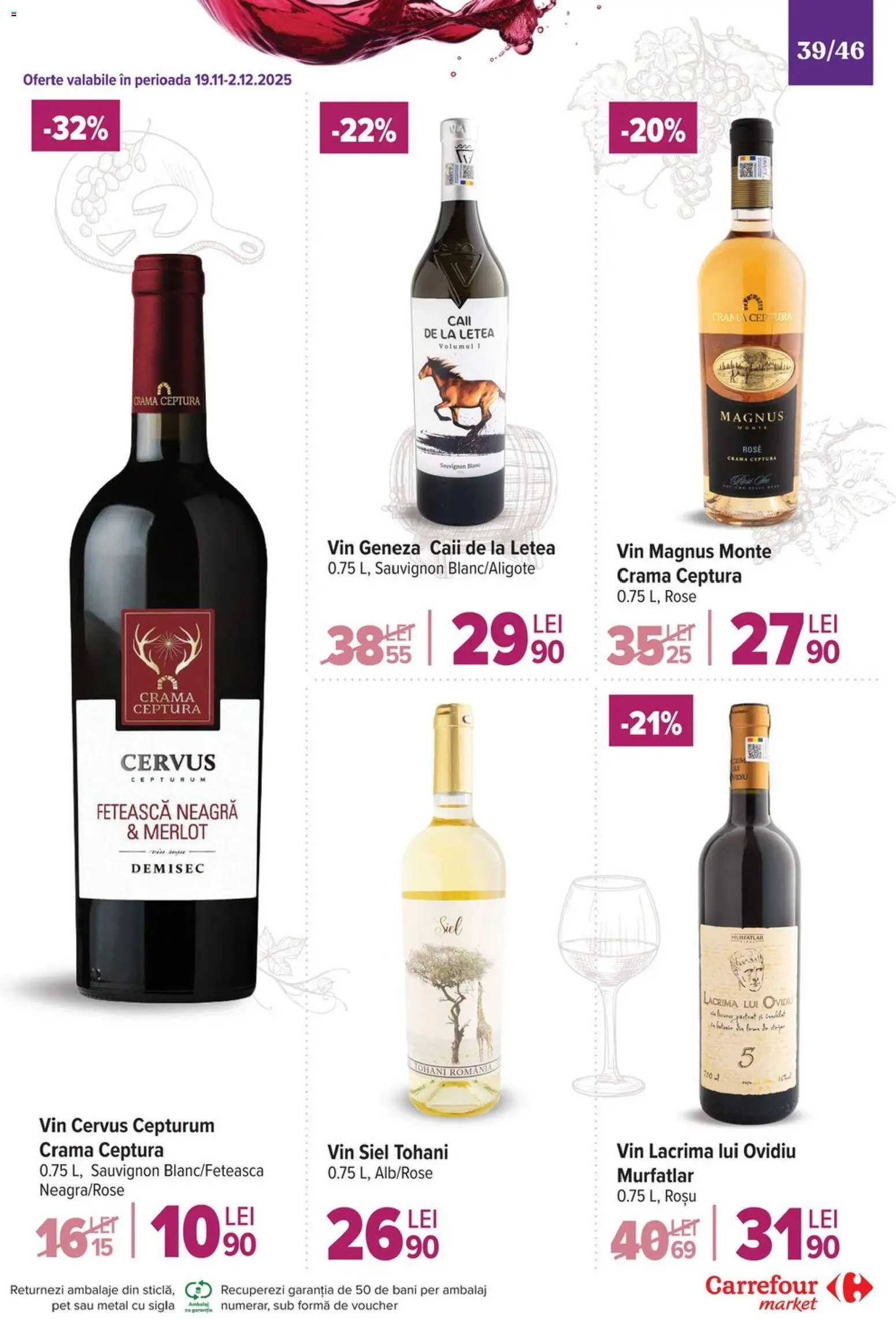 Noul catalog Carrefour – valabil de la 19.11.2025 | Pagină: 39 | Produse: Vin