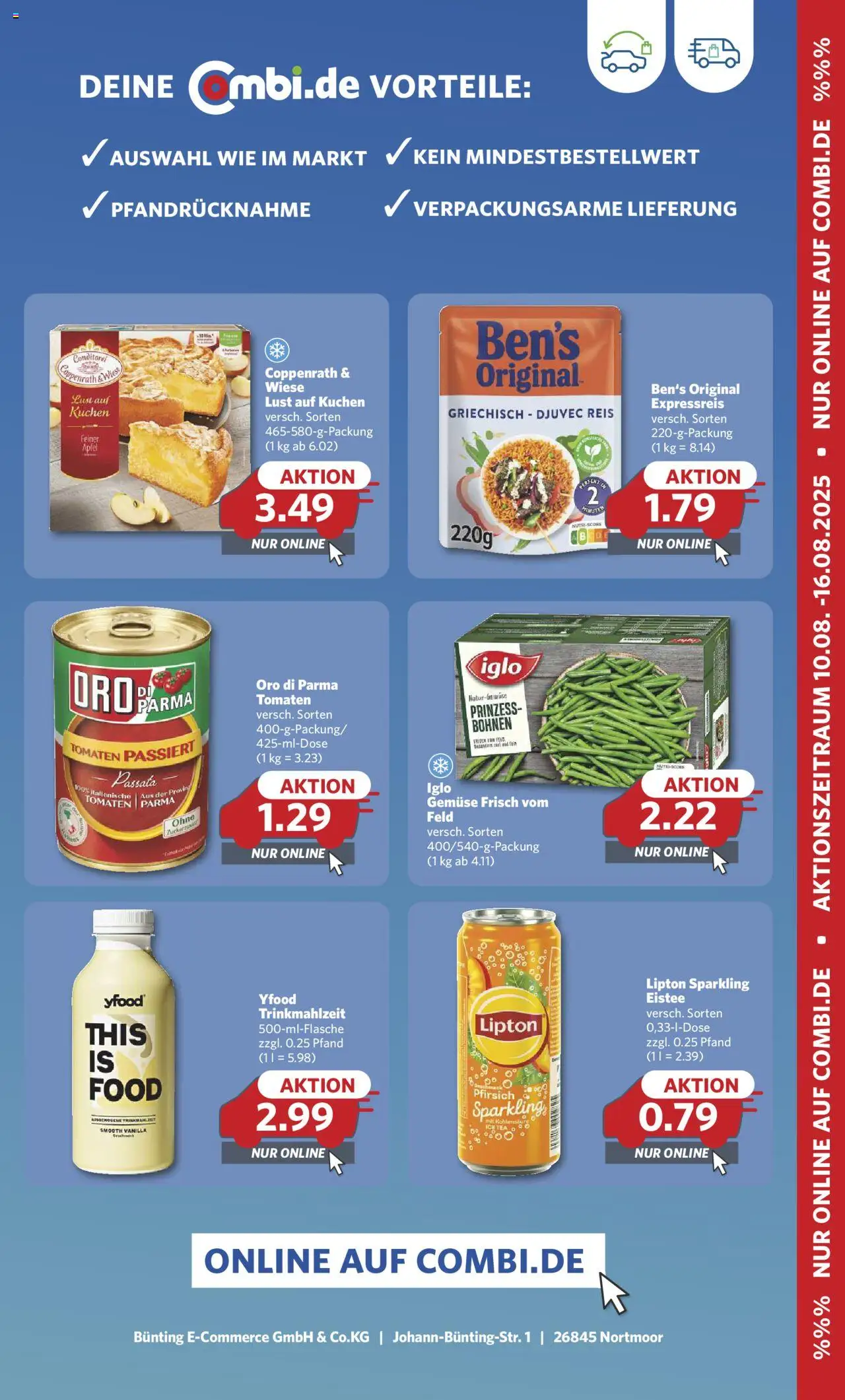 Combi Prospekt 	 - gültig ab dem 11.08.2025 | Seite: 18 | Produkte: Tomaten, Pfirsich, Reis, Kuchen