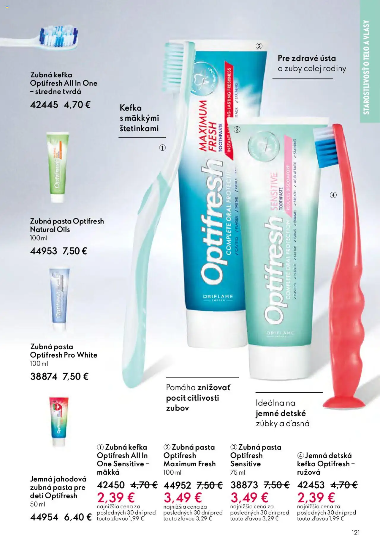 Nové Oriflame akcie – leták je platný od 22.10.2025 | Strana: 121 | Produkty: Zubná kefka, Zubná pasta