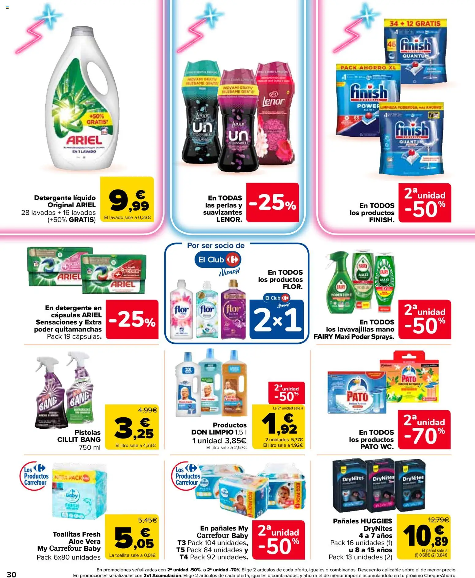 Carrefour Market folleto │ válido desde el 24.03.2026 | Página: 30 | Productos: Quitamanchas, Detergente, Detergente líquido, Lavavajillas