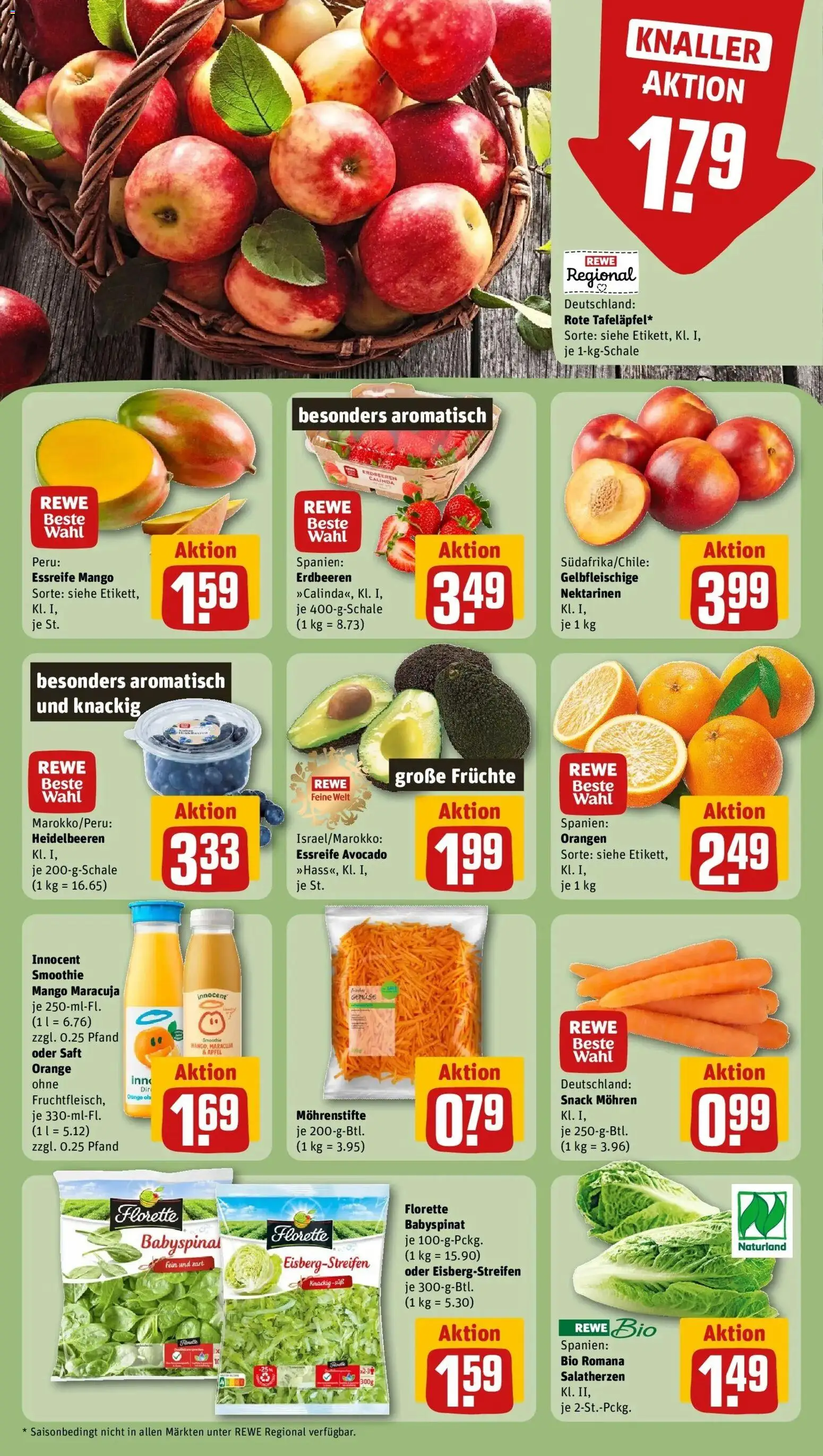 Rewe Prospekt Berlin / Hellersdorf	 – gültig ab 09.03.2026 | Seite: 6 | Produkte: Nektarinen, Äpfel, Mango, Erdbeeren