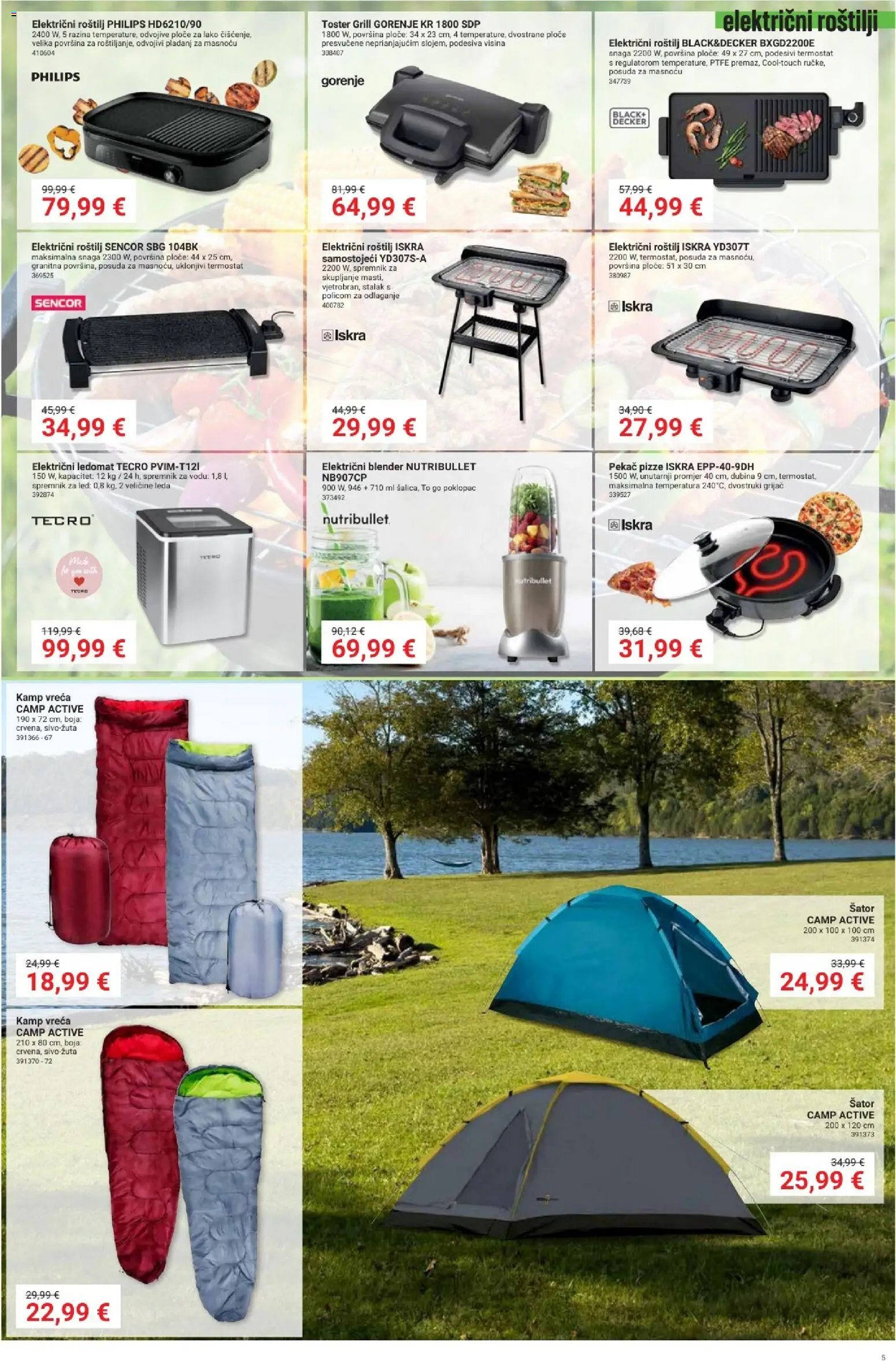 Pevex katalog | vrijedi od 16.04.2026 | Stranica: 5 | Proizvodi: Roštilj, Toster, Blender, Pladanj