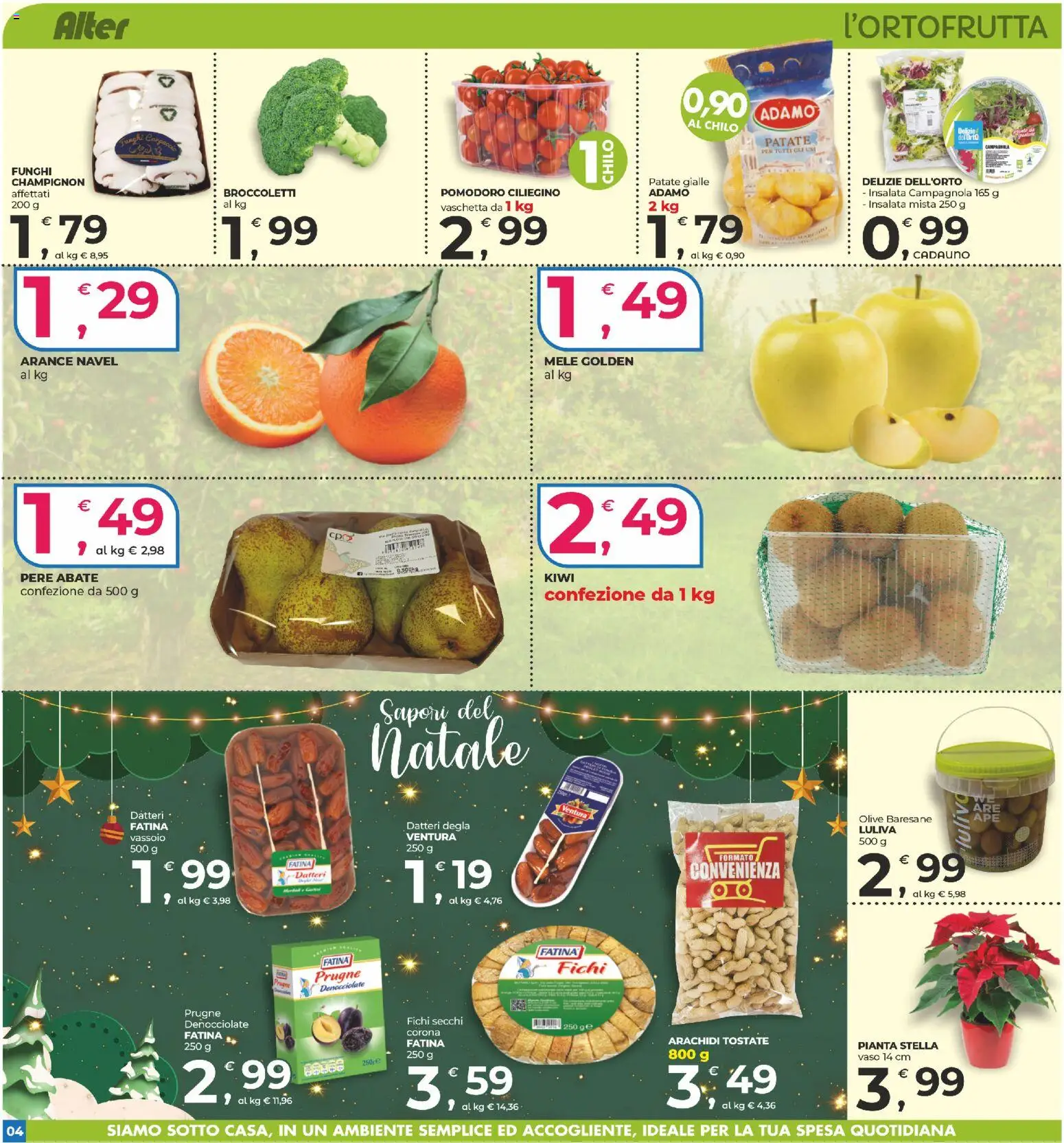 Volantino Alter Discount del 05.12.2025 | Pagina: 4 | Prodotti: Pomodoro, Funghi, Arachidi, Vassoio