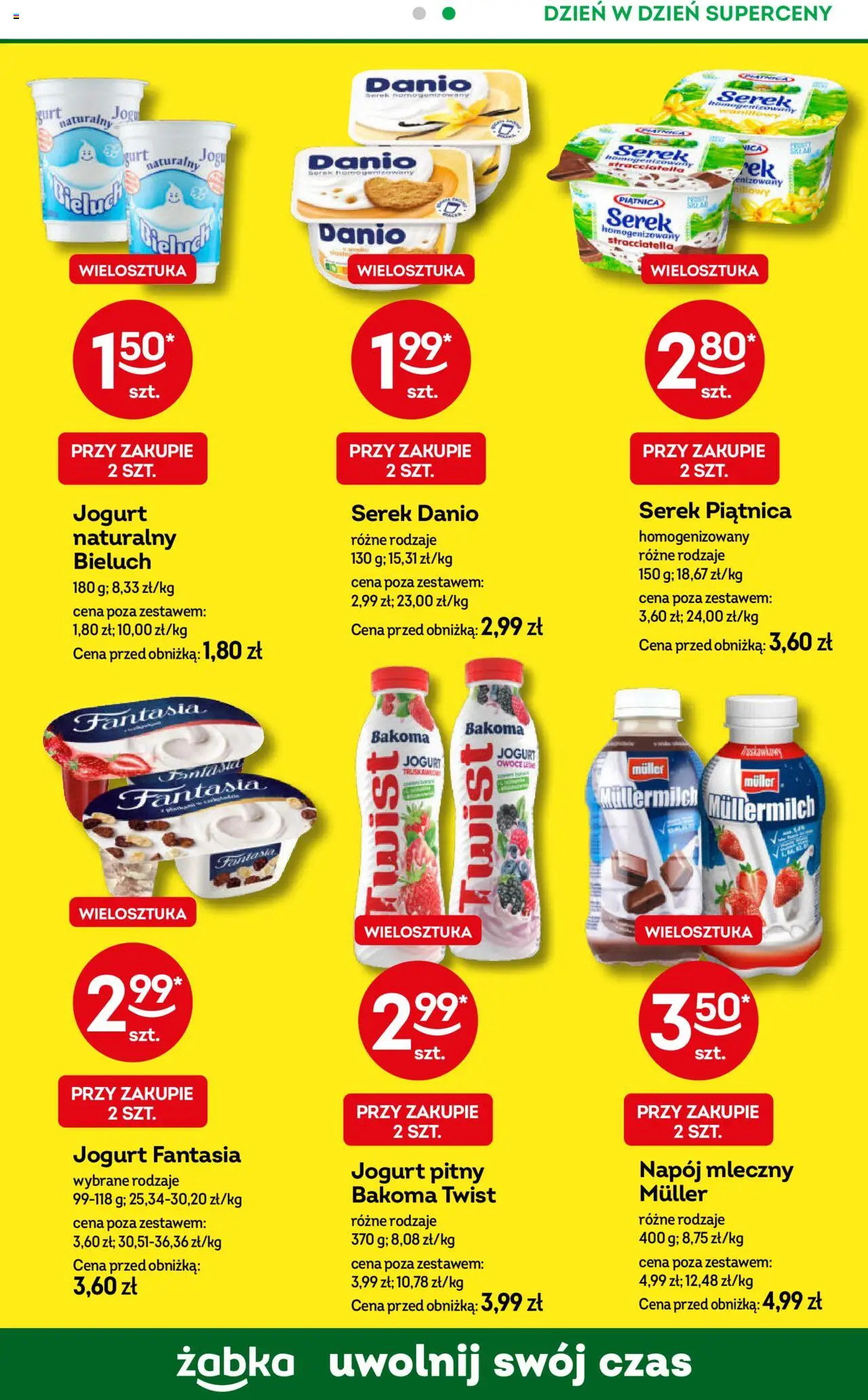 Żabka Gazetka od 04.06.2025 | Strona: 75 | Produkty: Serek homogenizowany, Serek, Jogurt pitny, Owoce
