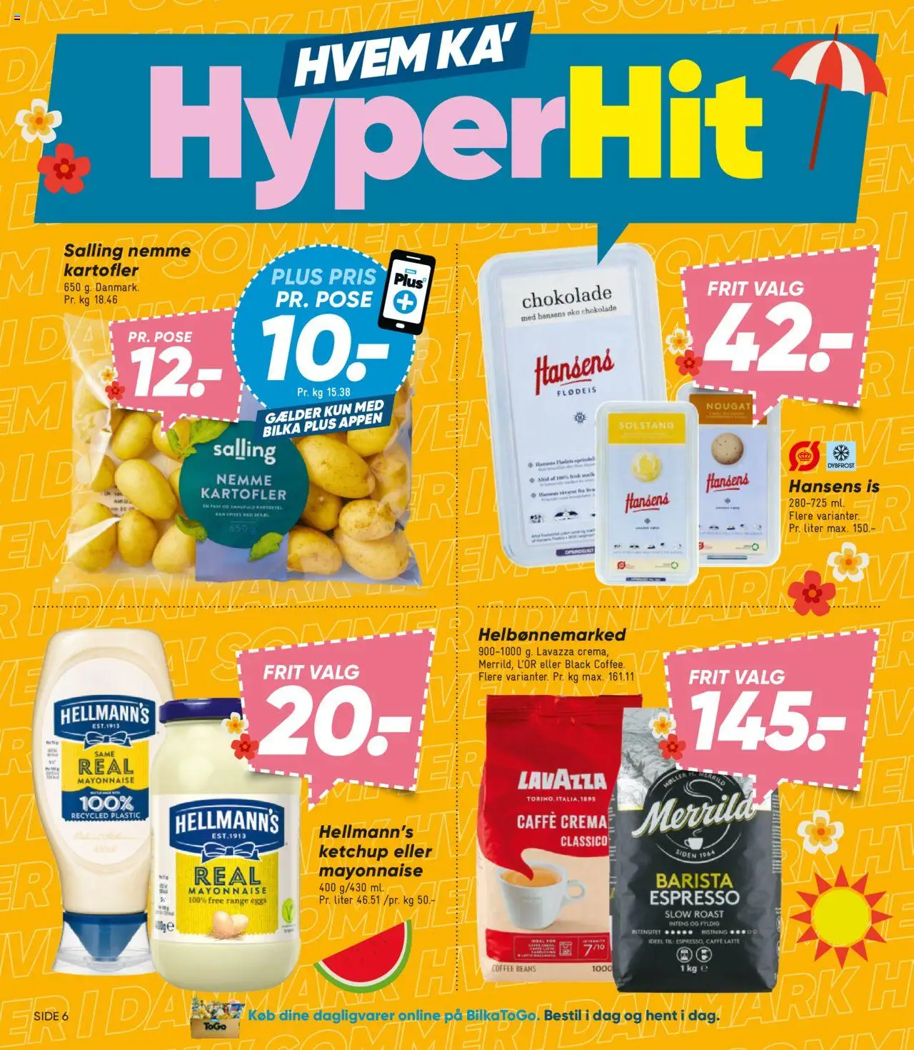 Bilka Tilbudsavis gyldig fra 04.07.2025 | Side: 6 | Produkter: Ketchup, Flødeis, Kartofler, Nougat
