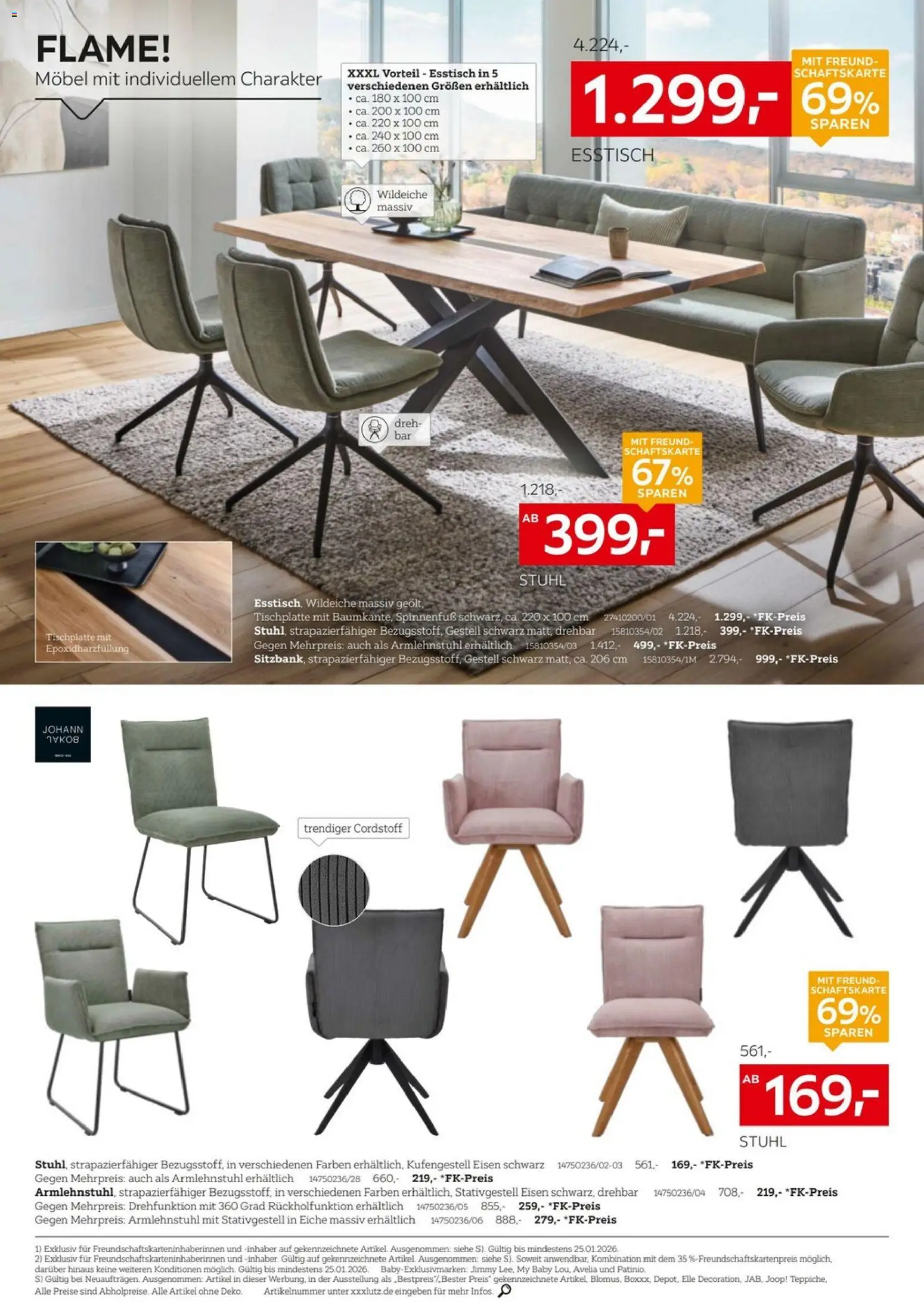 XXXL Lutz Speisen Spezial – gültig ab 11.01.2026 | Seite: 2 | Produkte: Esstisch, Stuhl