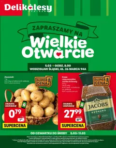 Pogląd oferty "Delikatesy Centrum Gazetka Wodzisław Śląski Otwarcie" - ważna od 05.03.2026
