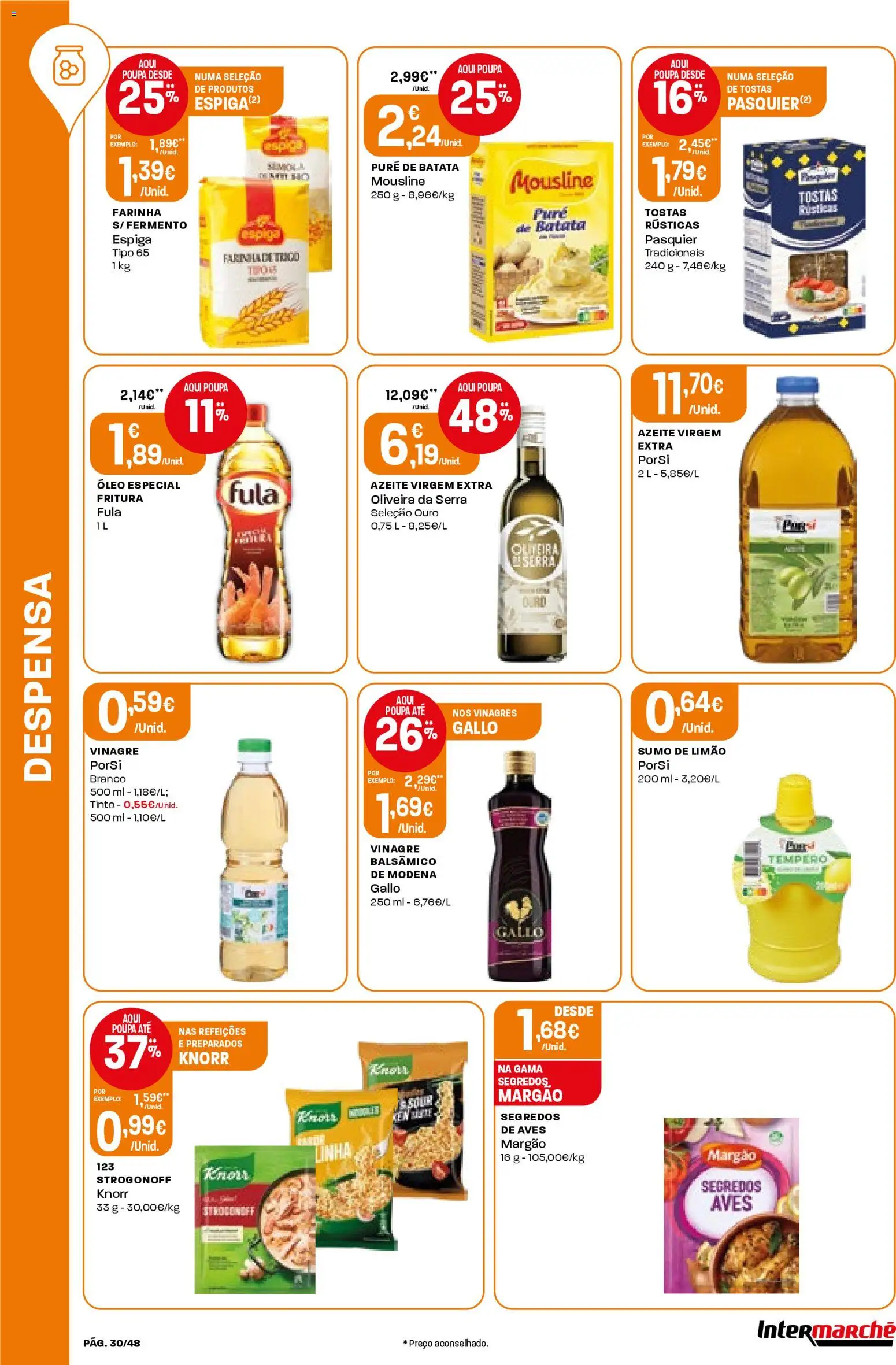 Intermarché folheto │ válido de 16.04.2026 | Página: 30 | Produtos: Batata, Tostas, Knorr, Sumo