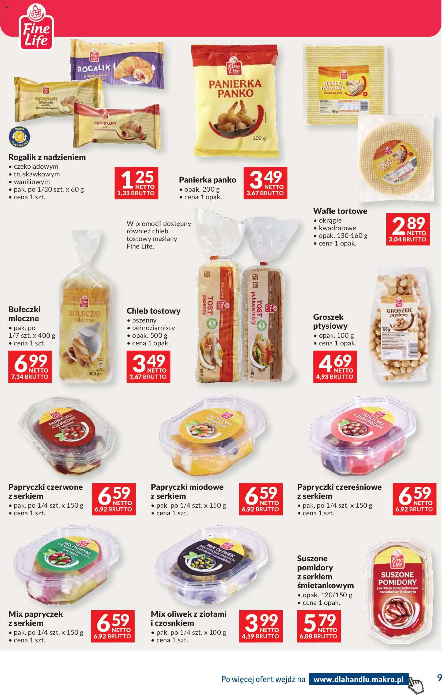 Makro Gazetka - Dystrybucja do sklepów od 27.12.2025 | Strona: 9 | Produkty: Pieczywo, Wafle, Wafle tortowe, Pomidory