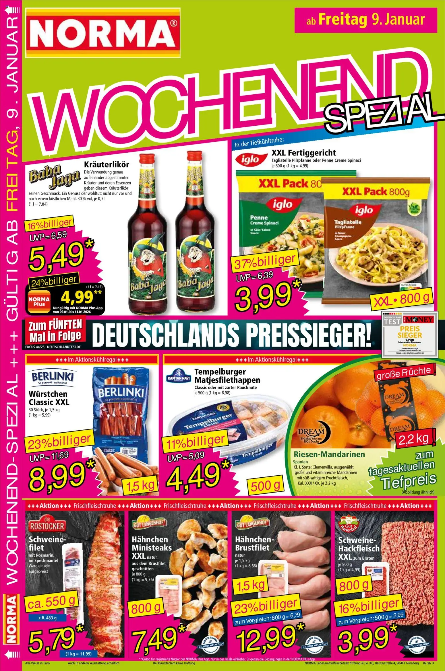 Norma Prospekt 	 – gültig ab 05.01.2026 | Seite: 18 | Produkte: Hahnchen, Creme, Hackfleisch, Navi