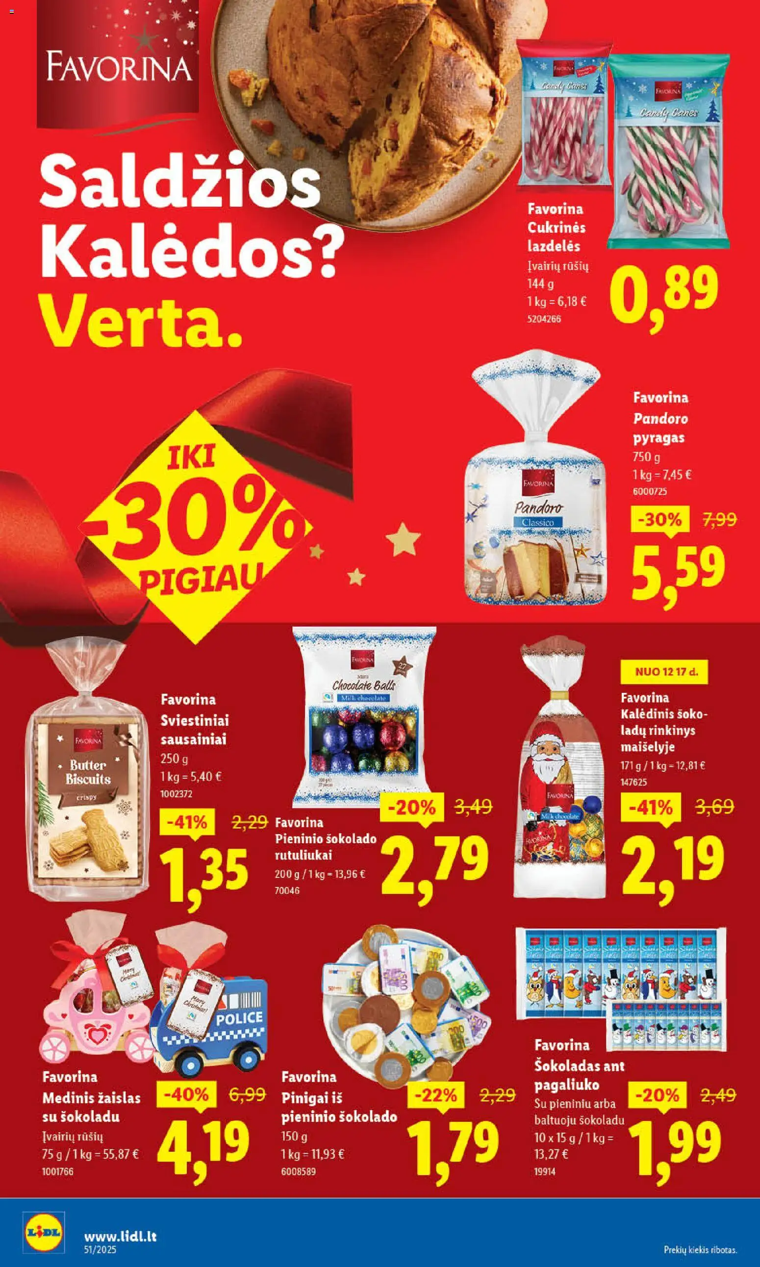 LIDL akcijos nuo 18.12.2025 | Puslapis: 24 | Prekių: Sausainiai, Pyragas, Šokoladas