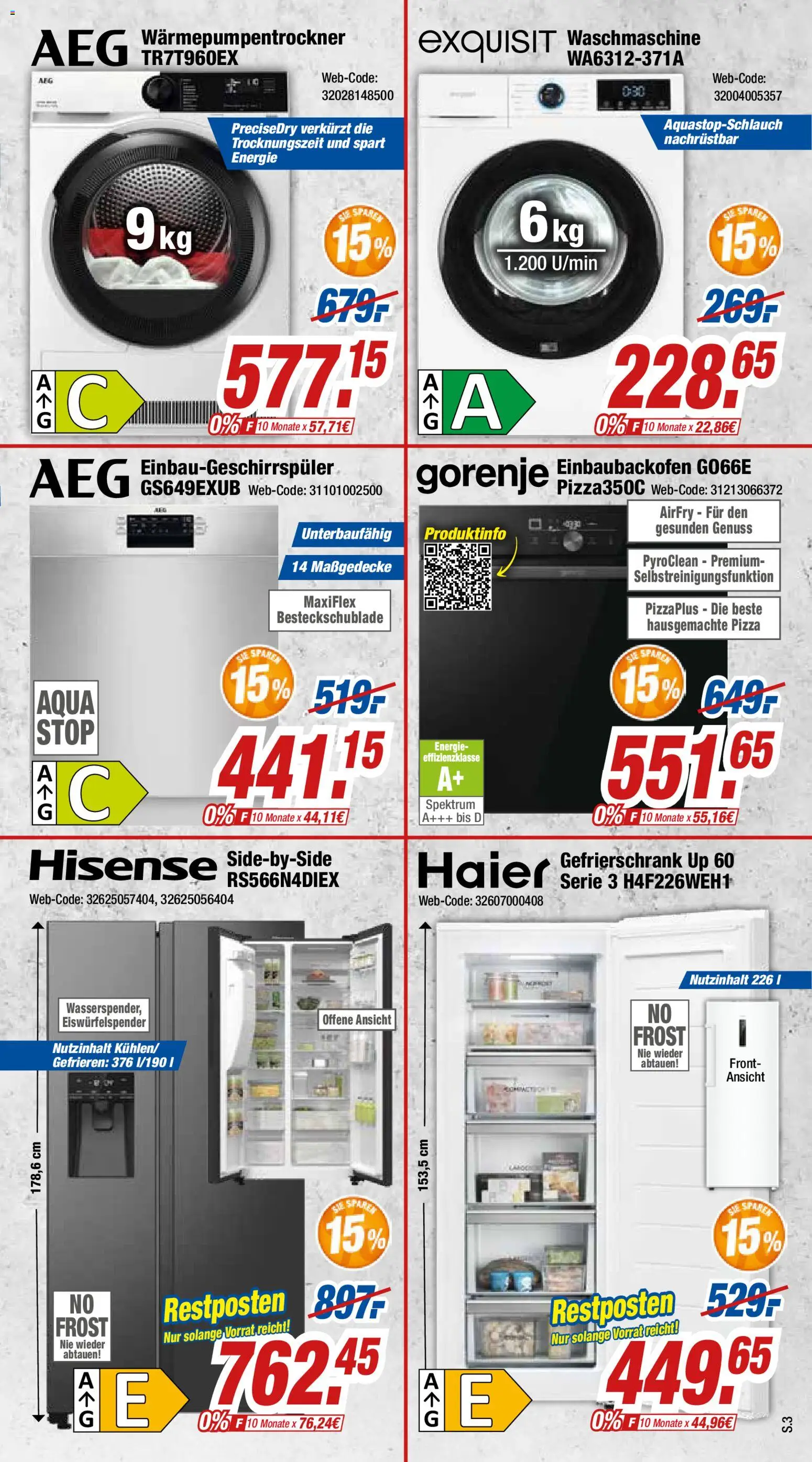 Expert Prospekt 	 – gültig ab 16.02.2026 | Seite: 3 | Produkte: Hisense, Gorenje, Gefrierschrank, Pizza