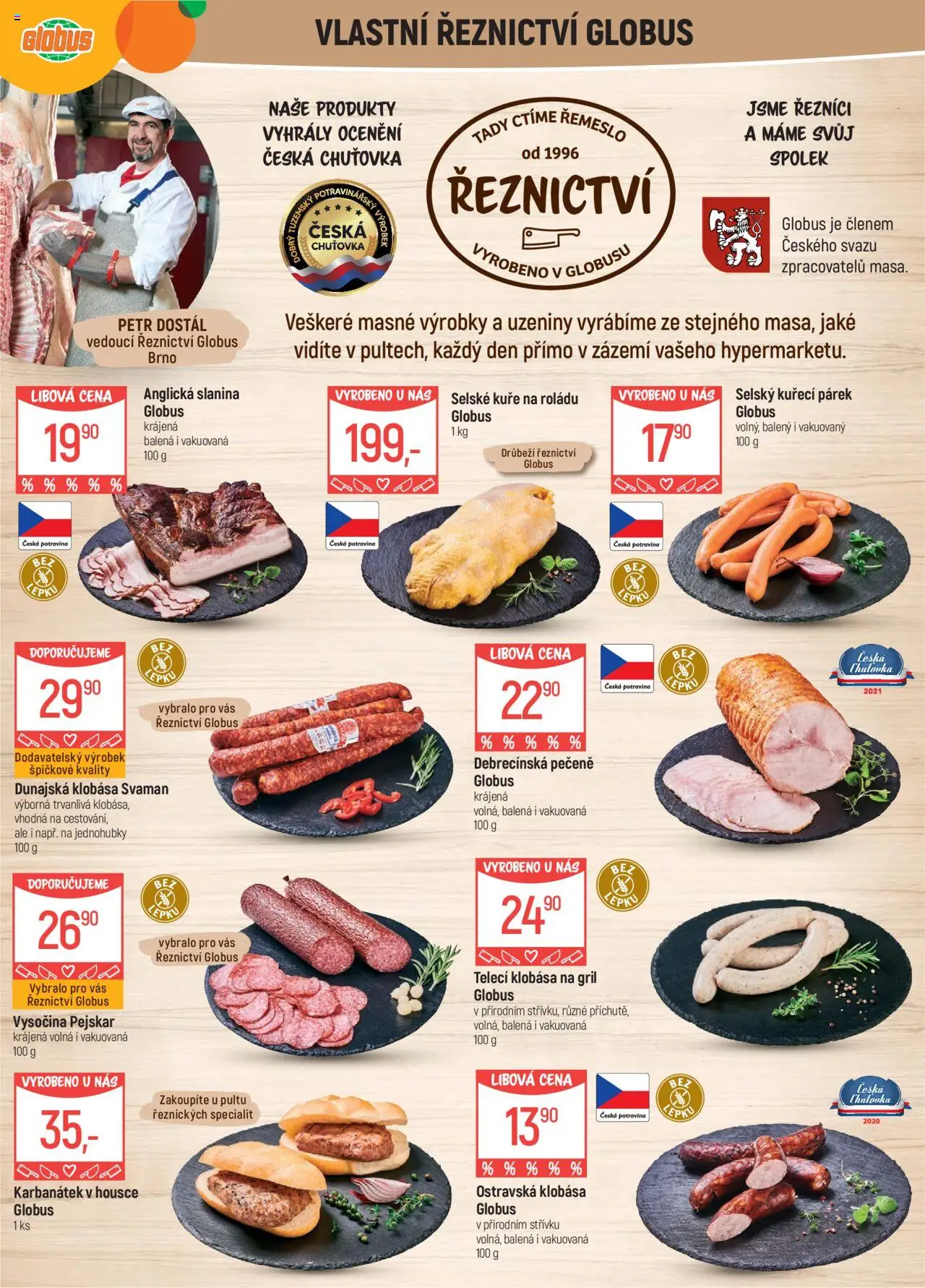 Globus leták - Brno od 13.08.2025 | Strana: 5 | Produkty: Anglická slanina, Gril, Kuře, Slanina