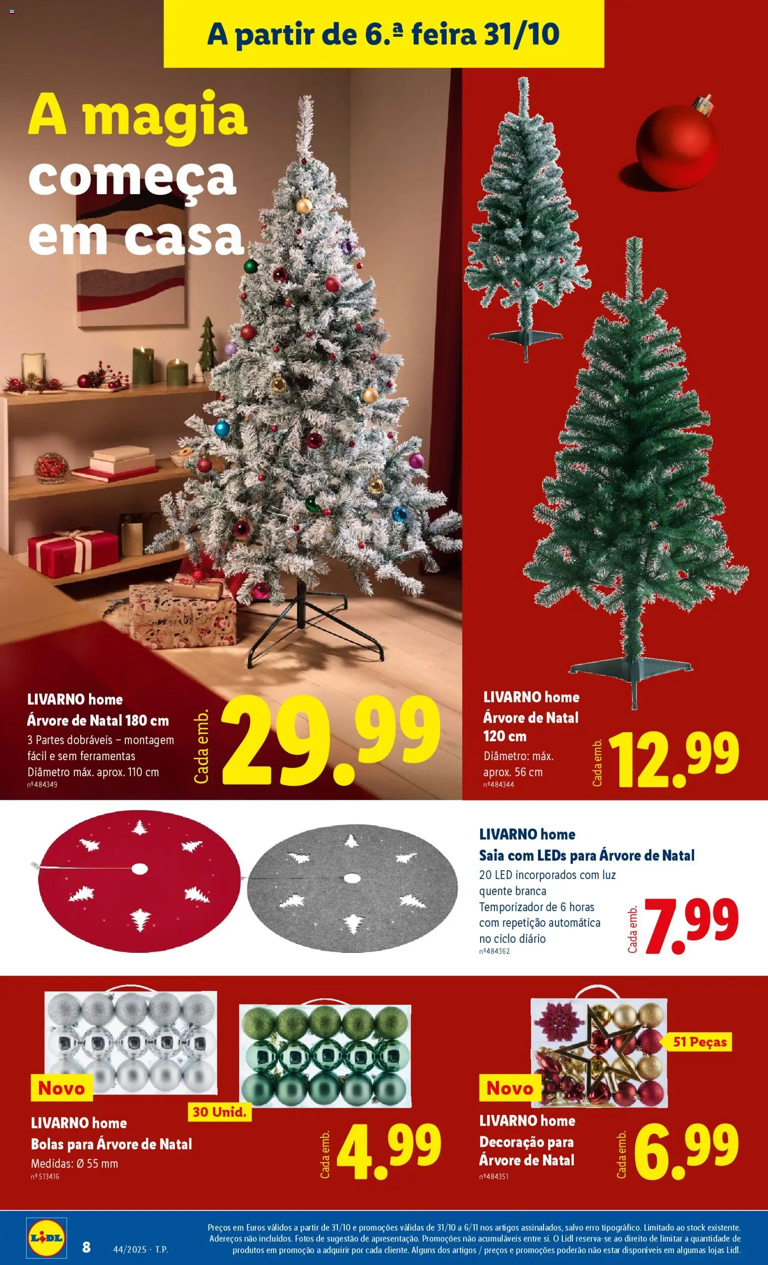 Lidl Novidades │ válido de 27.10.2025 | Página: 8 | Produtos: Árvore de natal, Ferramentas, Saia