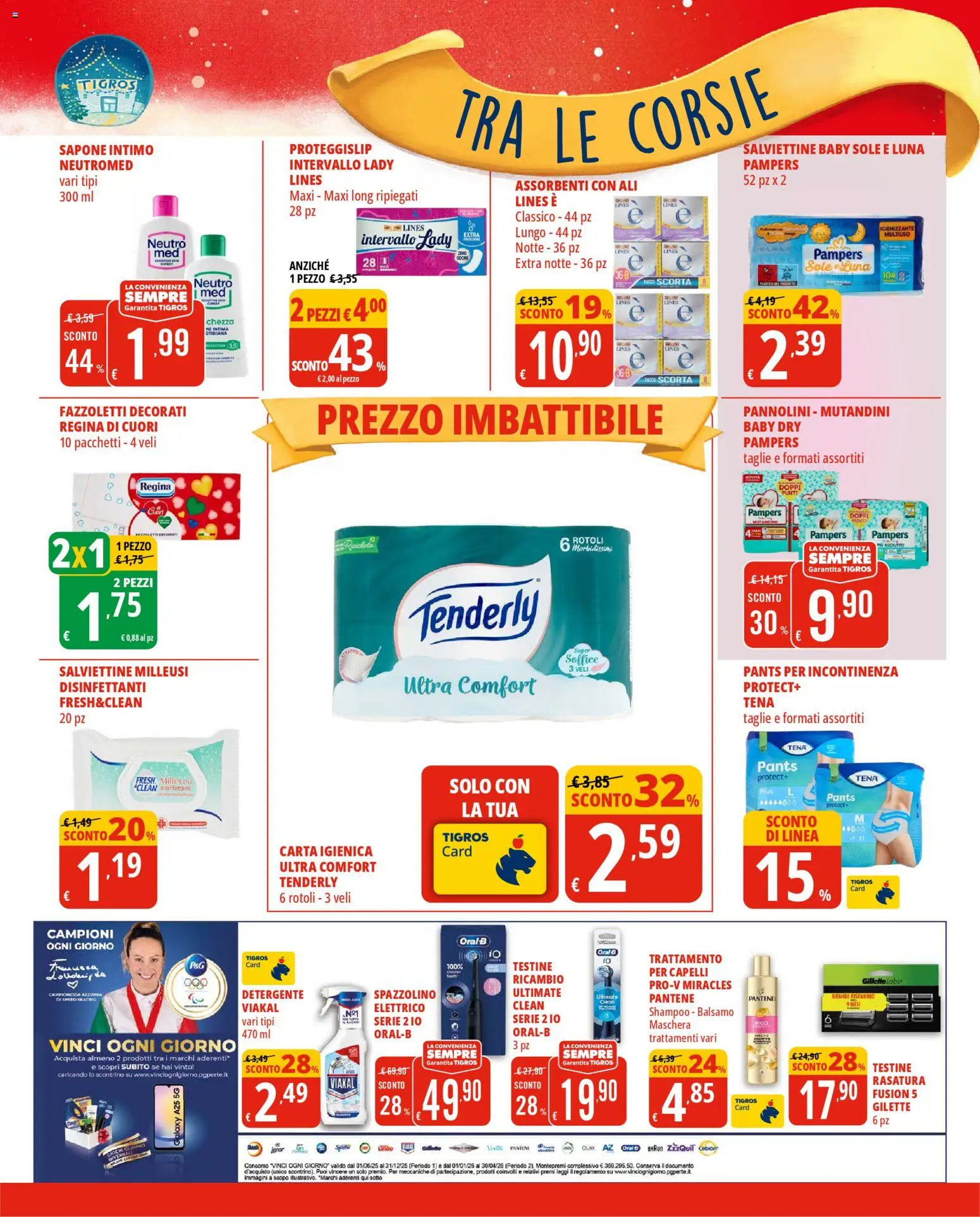 Volantino Tigros del 10.12.2025 | Pagina: 35 | Prodotti: Shampoo, Carta igienica, Sapone, Intimo