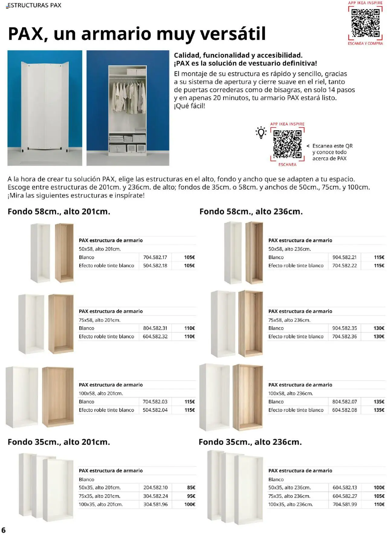 Catálogo IKEA Pax y Komplement │ válido desde el 01.09.2025 | Página: 6 | Productos: Tinte, Armario