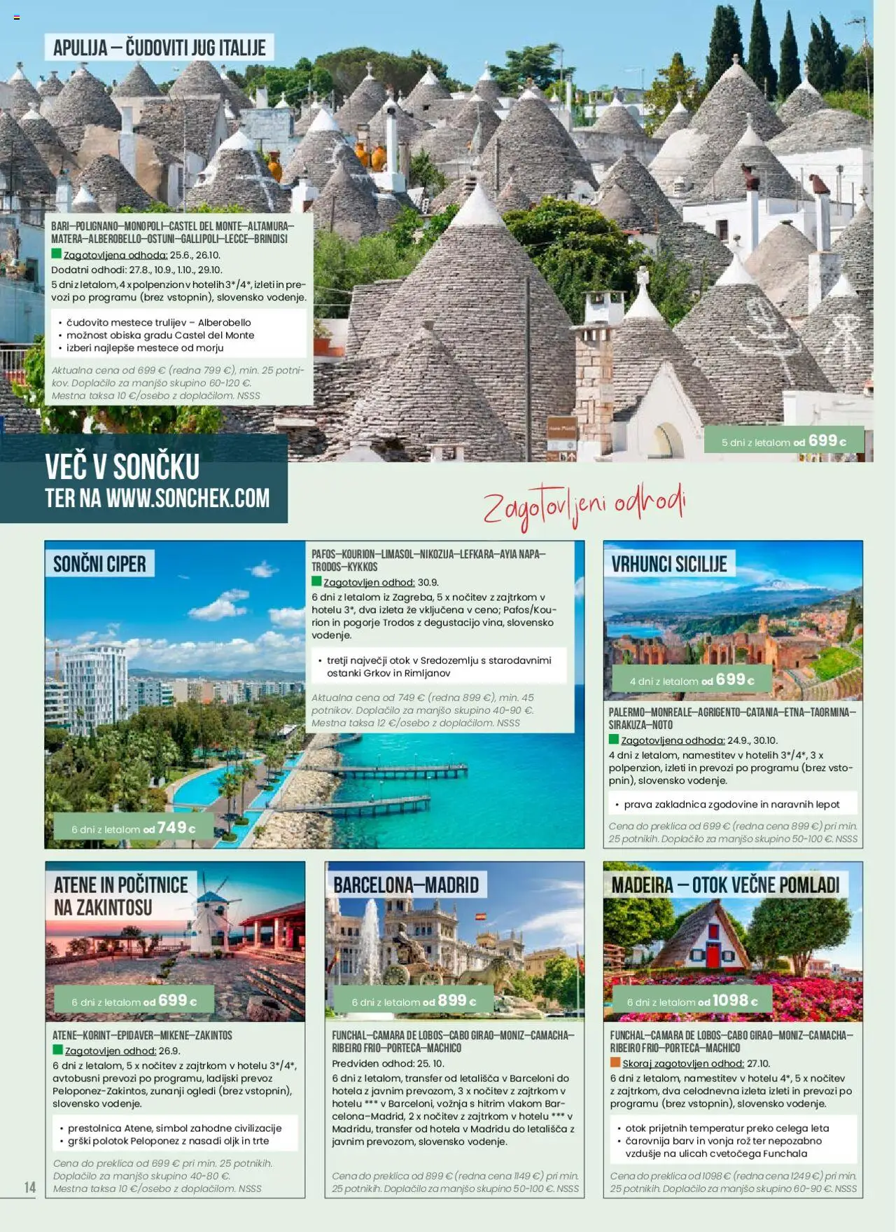 Sonček katalog sredozemlje │ velja od 01.06.2025 | Stran: 14