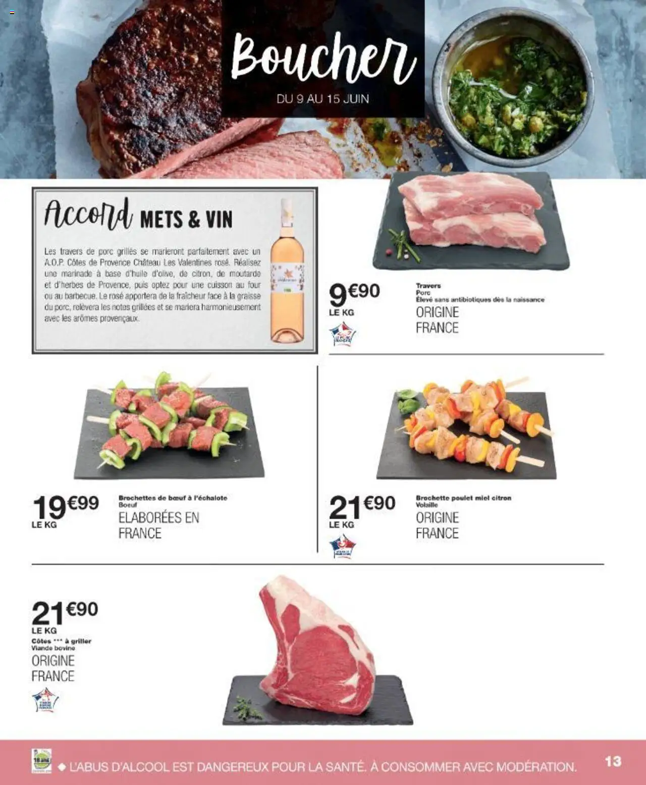  | Page: 13 | Produits: Travers de porc, Moutarde, Vin, Viande bovine
