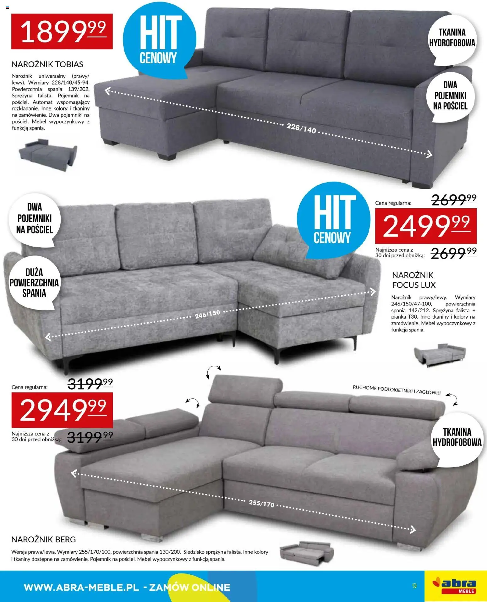 Abra meble Gazetka od 09.01.2026 | Strona: 9 | Produkty: Pościel