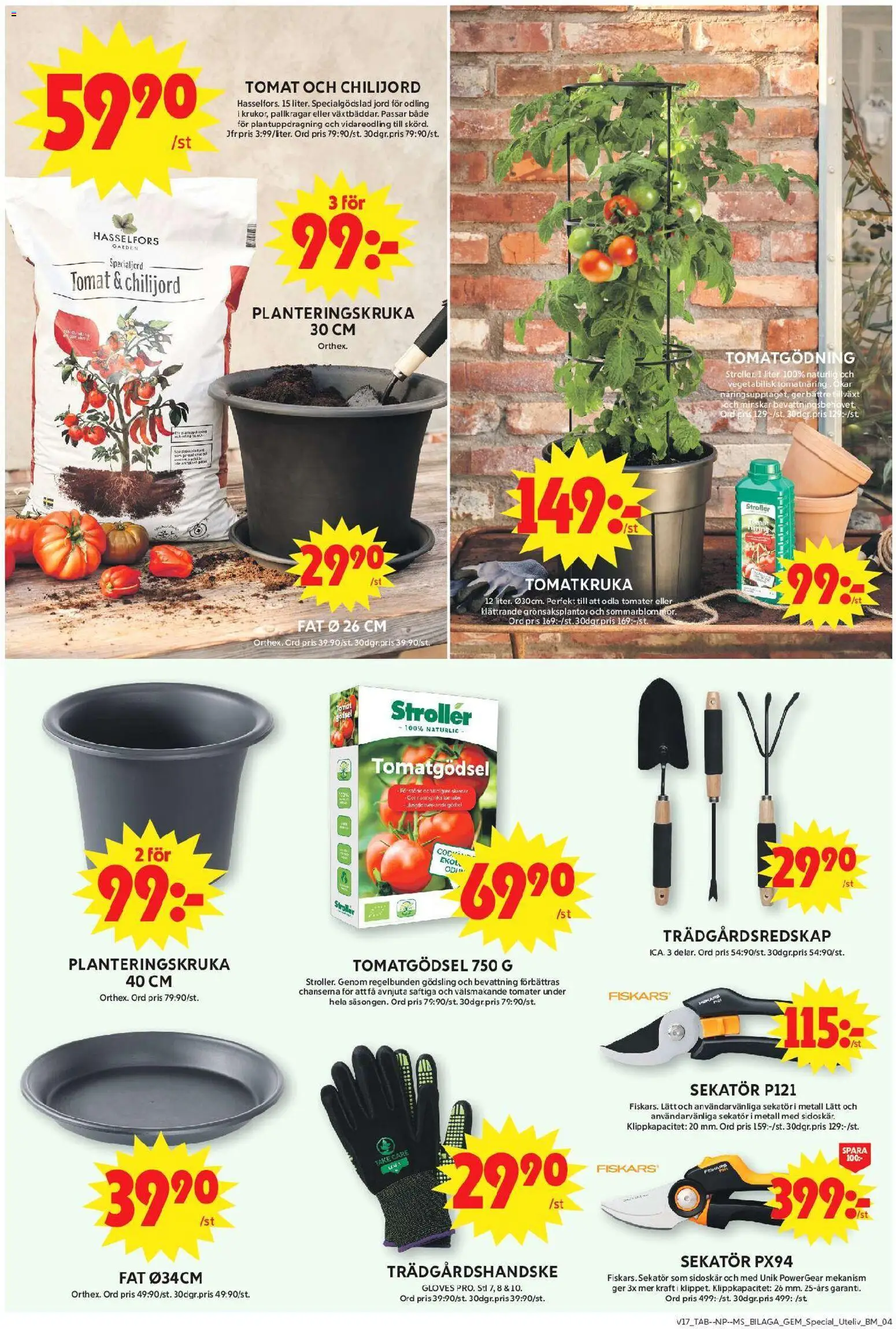 ICA Maxi reklamblad aktuell från 20.04.2026 | Sida: 21 | Produkter: Sekatör, Jord, Tomater