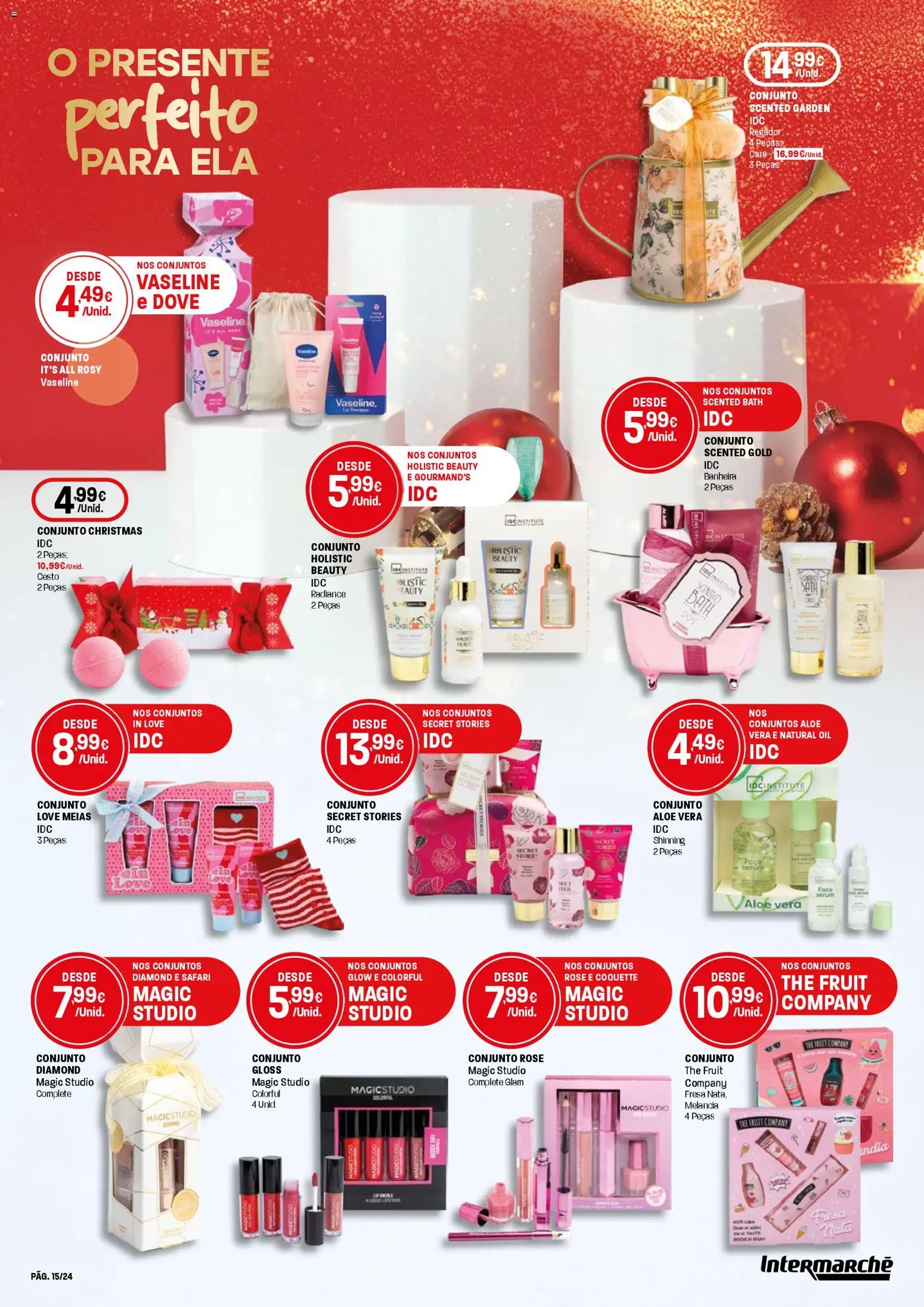 Intermarché - Presentes de Natal Super │ válido de 13.11.2025 | Página: 15 | Produtos: Gloss, Sérum, Melancia, Meias