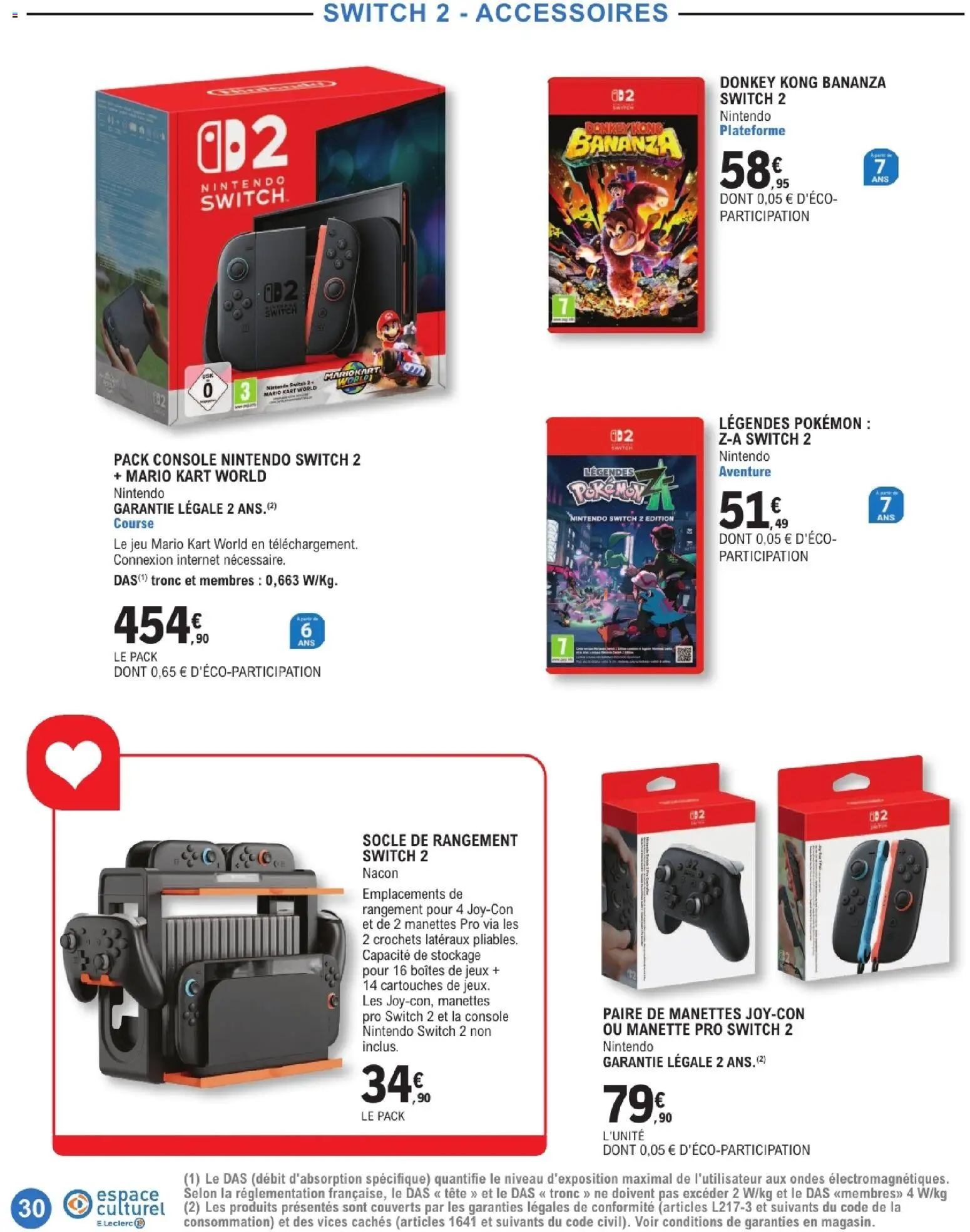{H1} | Page: 30 | Produits: Vidéo, console Nintendo Switch, Jeux
