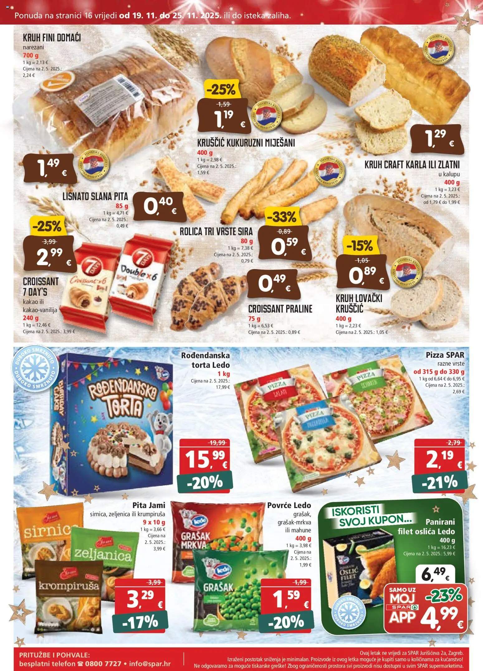 Spar katalog | vrijedi od 19.11.2025 | Stranica: 19 | Proizvodi: Kruh, Pizza, Pita, Mrkva
