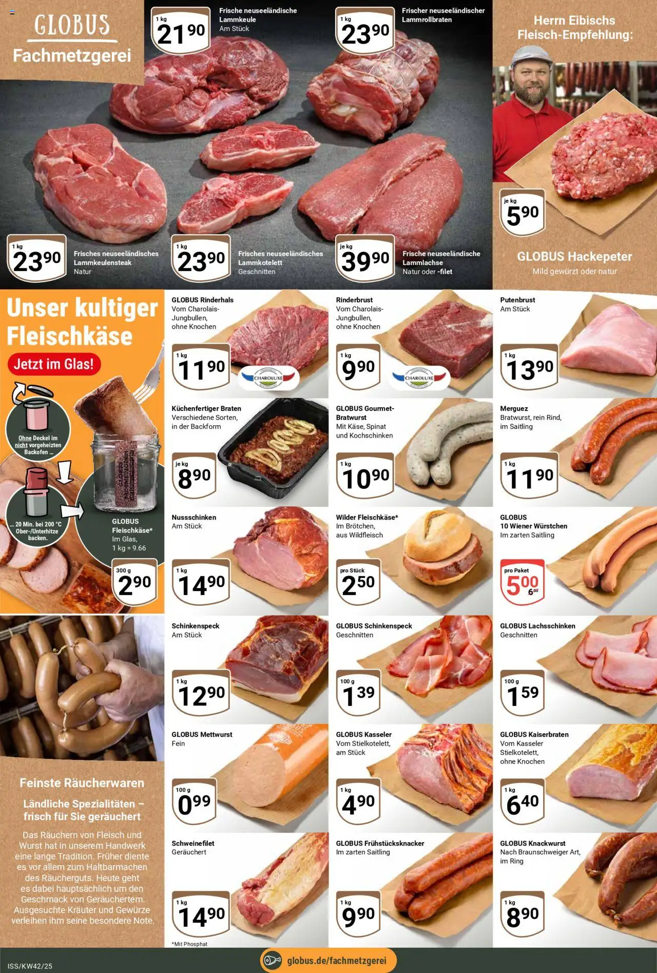 Globus Prospekt 	 – gültig ab 13.10.2025 | Seite: 8 | Produkte: Schweinefilet, Wurst, Backofen, Fleisch
