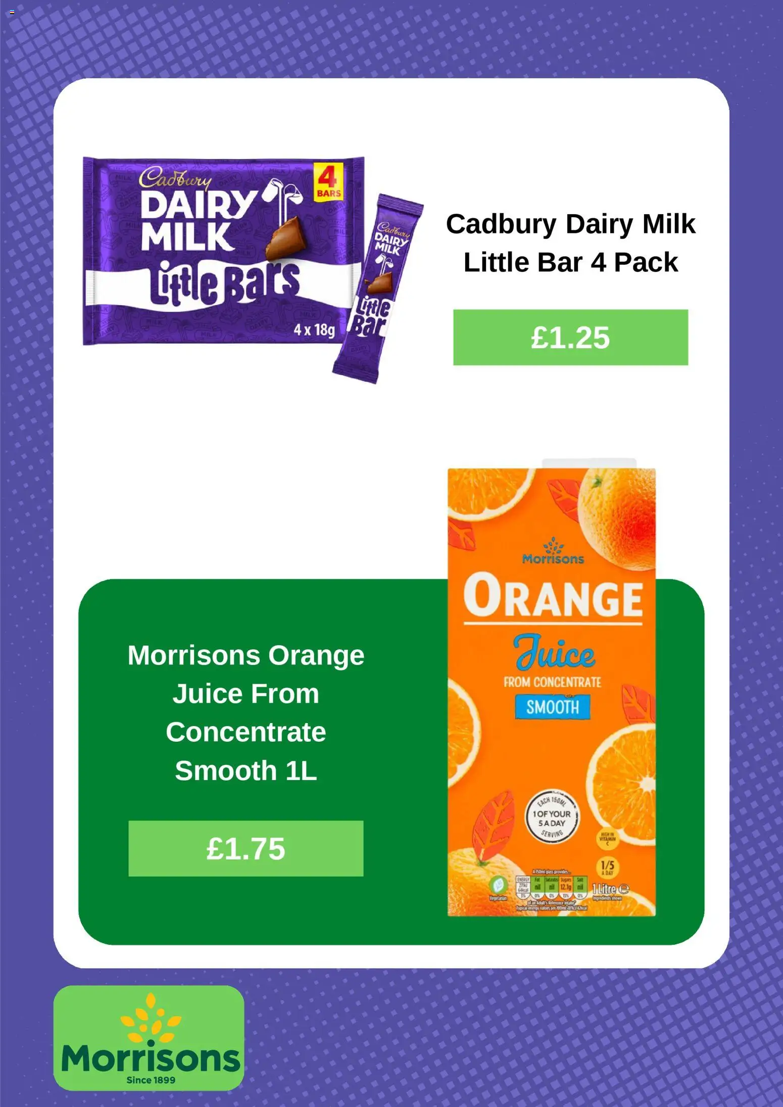 {H1} | Page: 3 | Products: Milk, Juice, Brandy, Orange