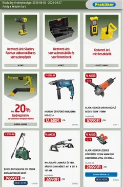 Praktiker akciós újság - amely érvényes a következő dátumtól: 02.04.2026 | Oldal: 21 | Termékek: Ütvefúró, Vágó, Körfűrész, Sarokcsiszoló
