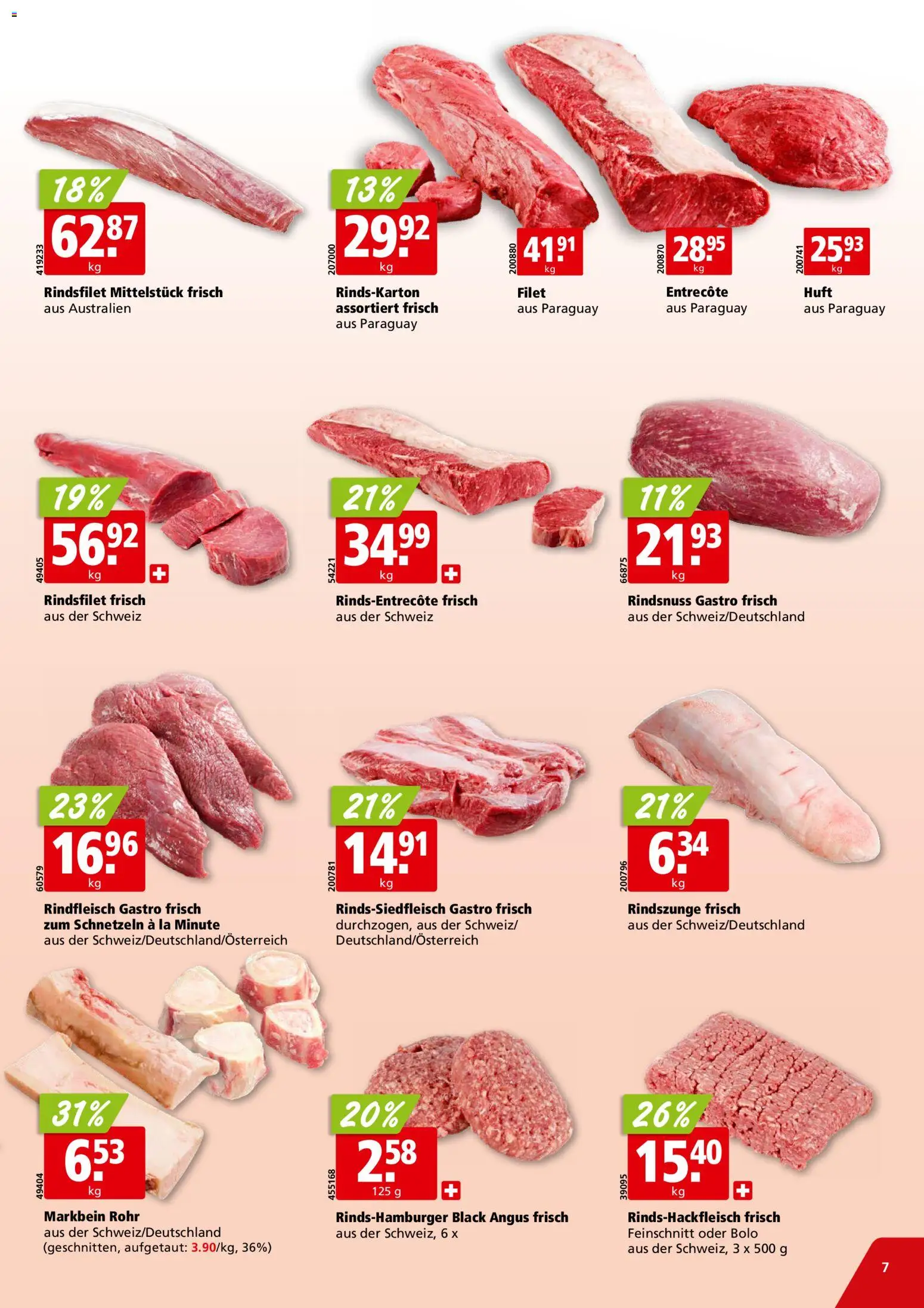 Aligro Aktionen – gültig ab 12.01.2026 | Seite: 7 | Produkte: Rindfleisch
