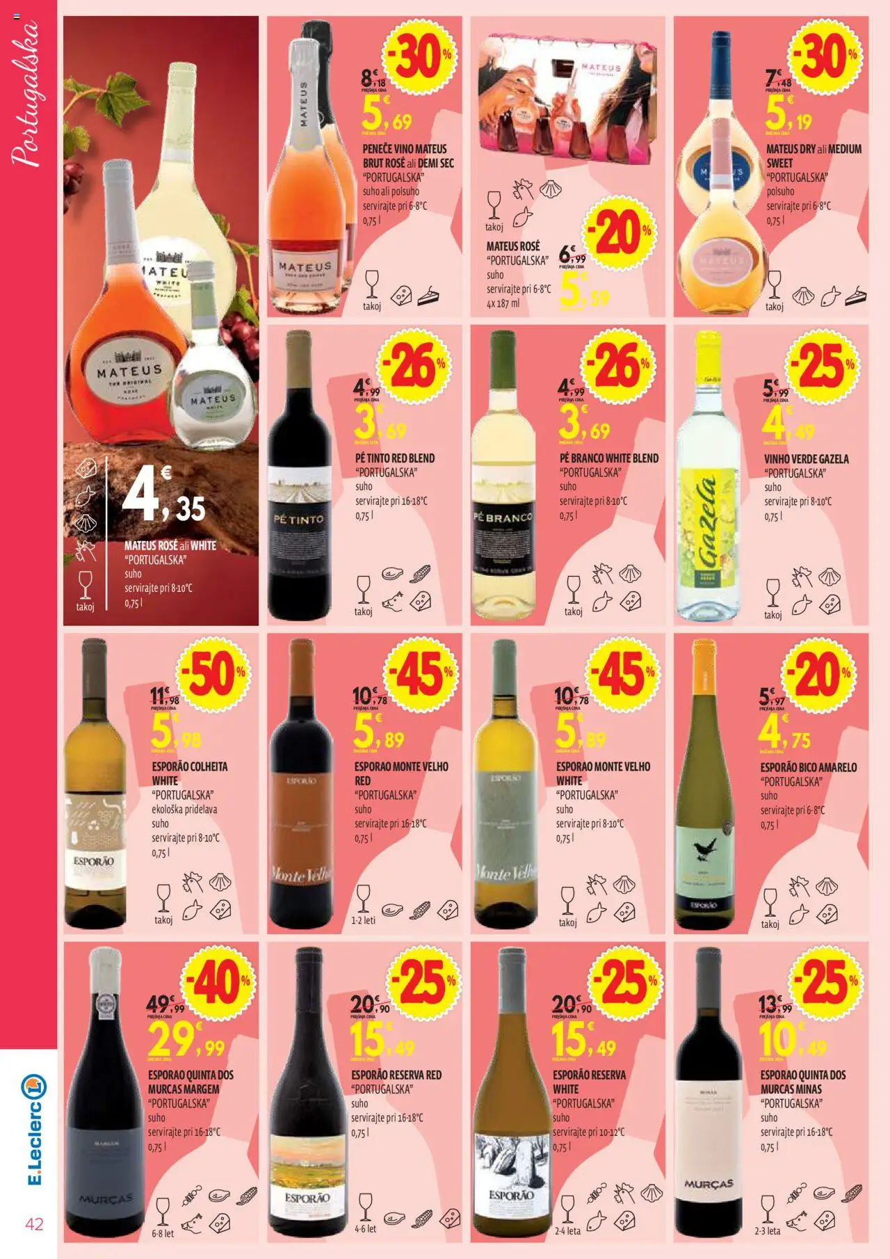 Novi E.leclerc katalog ponudbe – veljaven od 14.10.2025 | Stran: 42 | Izdelki: Vino