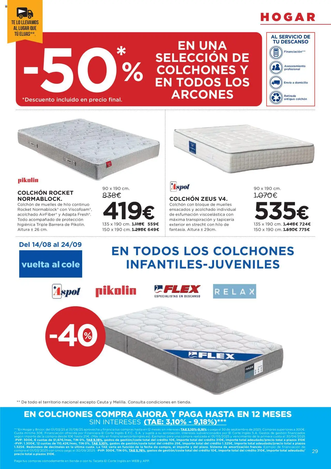 Hipercor catálogo │ válido desde el 14.08.2025 | Página: 33 | Productos: Té, Colchon
