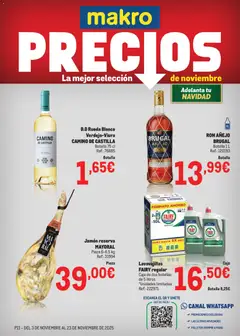 Vista previa Makro - Precios Centro válido desde el 03.11.2025