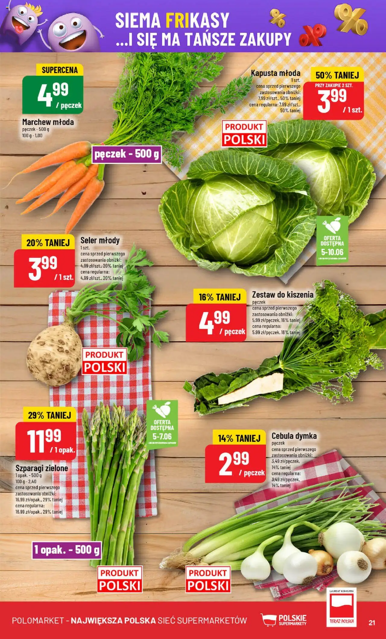 POLOmarket Gazetka od 04.06.2025 | Strona: 21 | Produkty: Kapusta, Szparagi