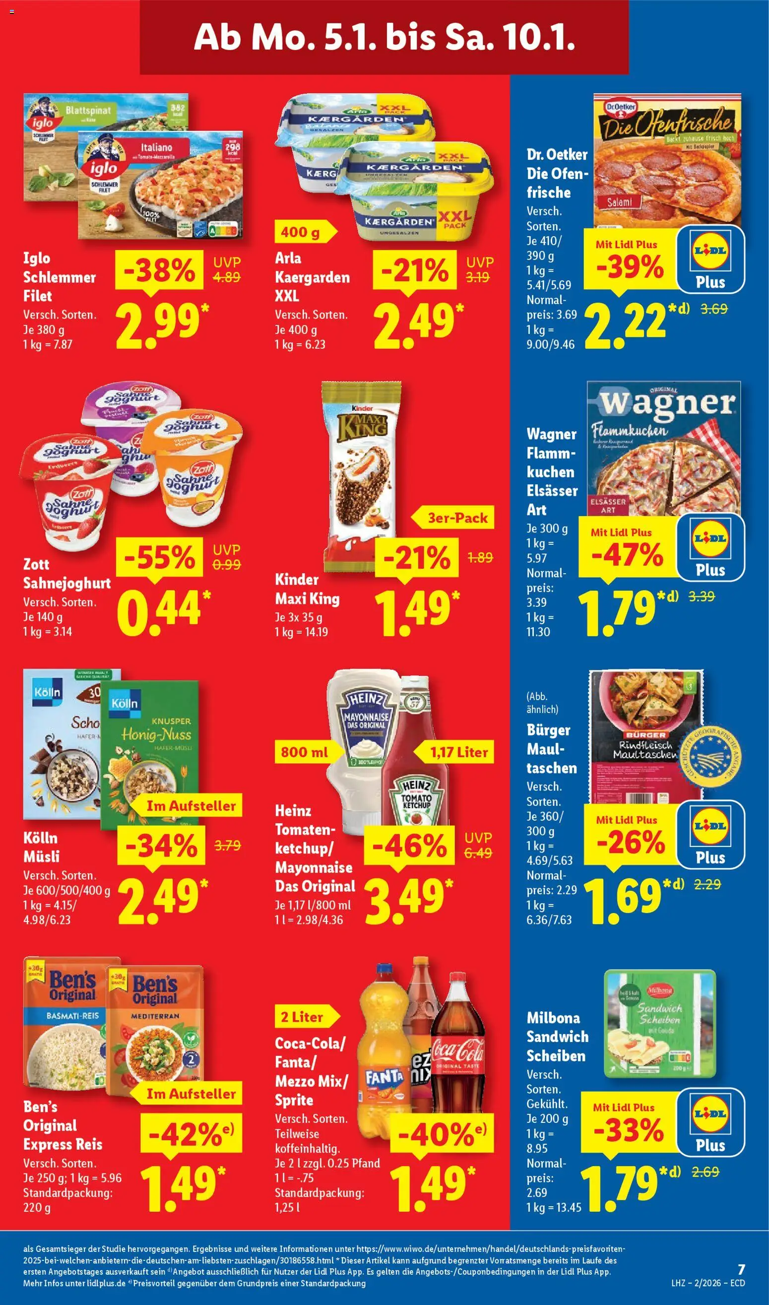 Lidl - Prospekt – gültig ab 05.01.2026 | Seite: 13 | Produkte: Joghurt, Burger, Salami, Kuchen