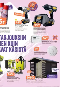 K-Rauta-mainoslehti voimassa 18.03.2026 alkaen | Sivu: 5 | Tuotteet: Palovaroitin, Akku, Puku, Näyttö