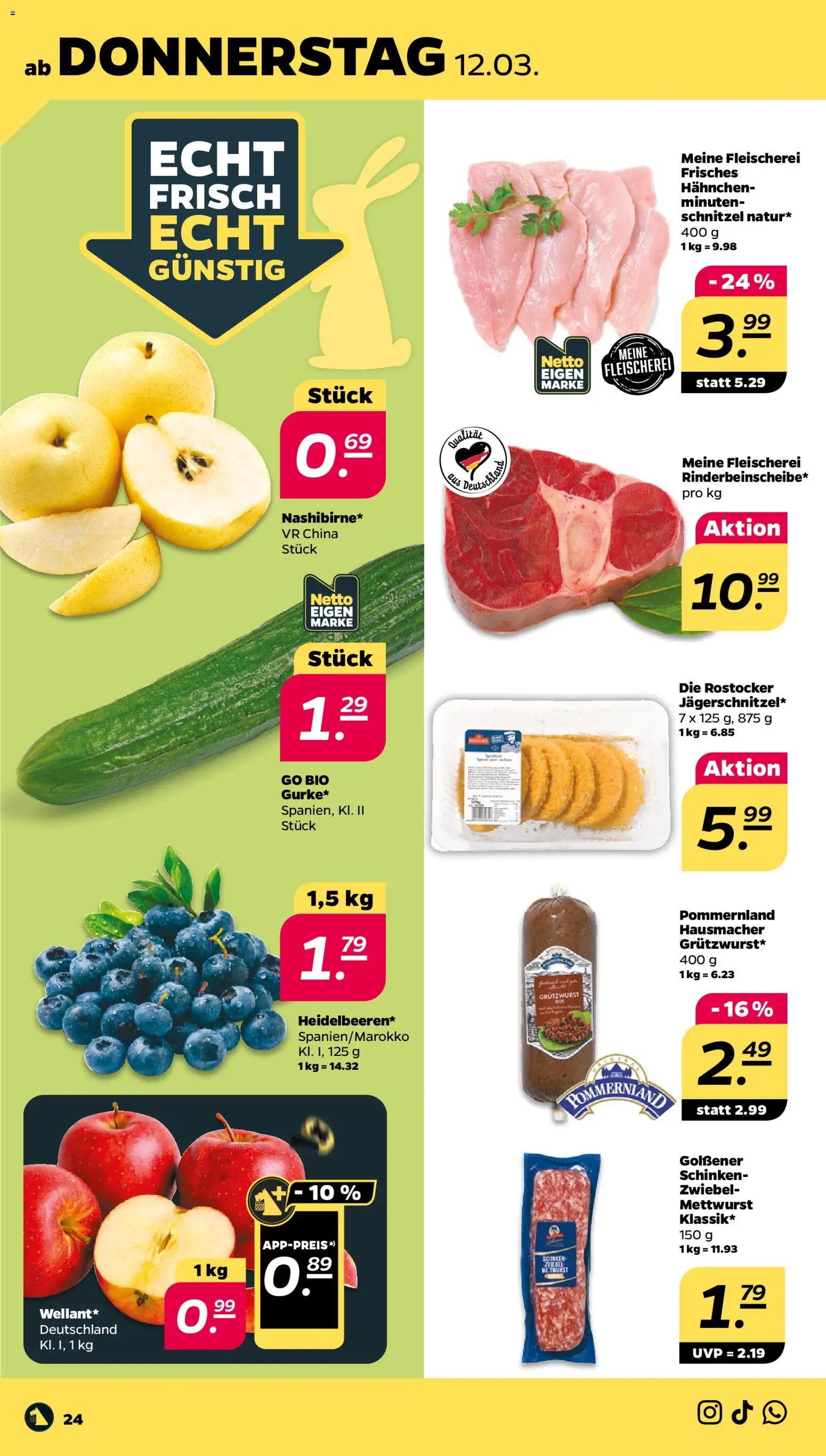 Netto Prospekt 	 – gültig ab 09.03.2026 | Seite: 30 | Produkte: Hahnchen, Schnitzel, Schinken