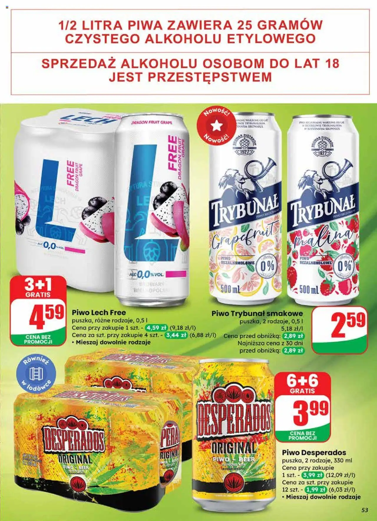 Dino Gazetka od 24.09.2025 | Strona: 53 | Produkty: Piwo Desperados, Piwo