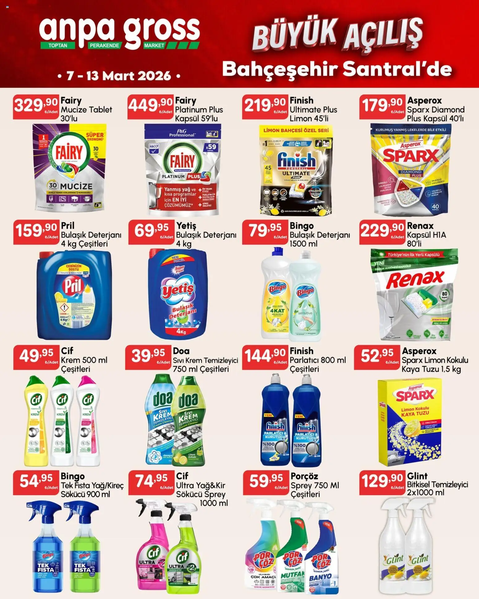 Anpa Gross - Katalog Büyük açılış 3 - 07.03.2026 tarihinden itibaren geçerlidir | Sayfa: 3 | Ürünler: Parlatıcı, Limon, Tablet, Bulaşık makinesi