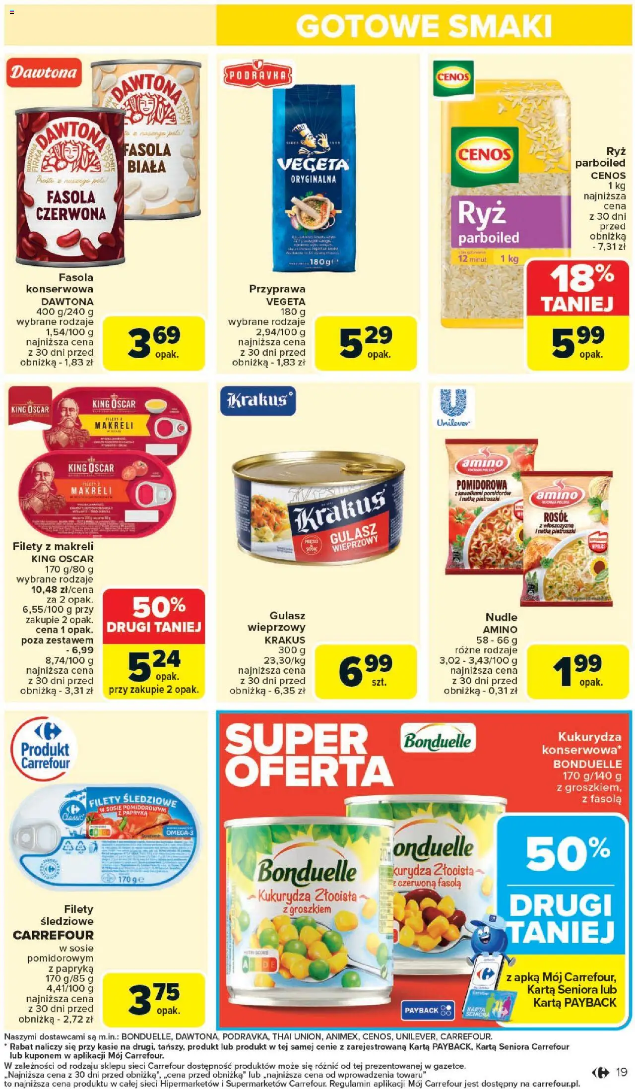 Carrefour Gazetka od 25.08.2025 | Strona: 21 | Produkty: Karta, Kukurydza, Papryka, Gulasz
