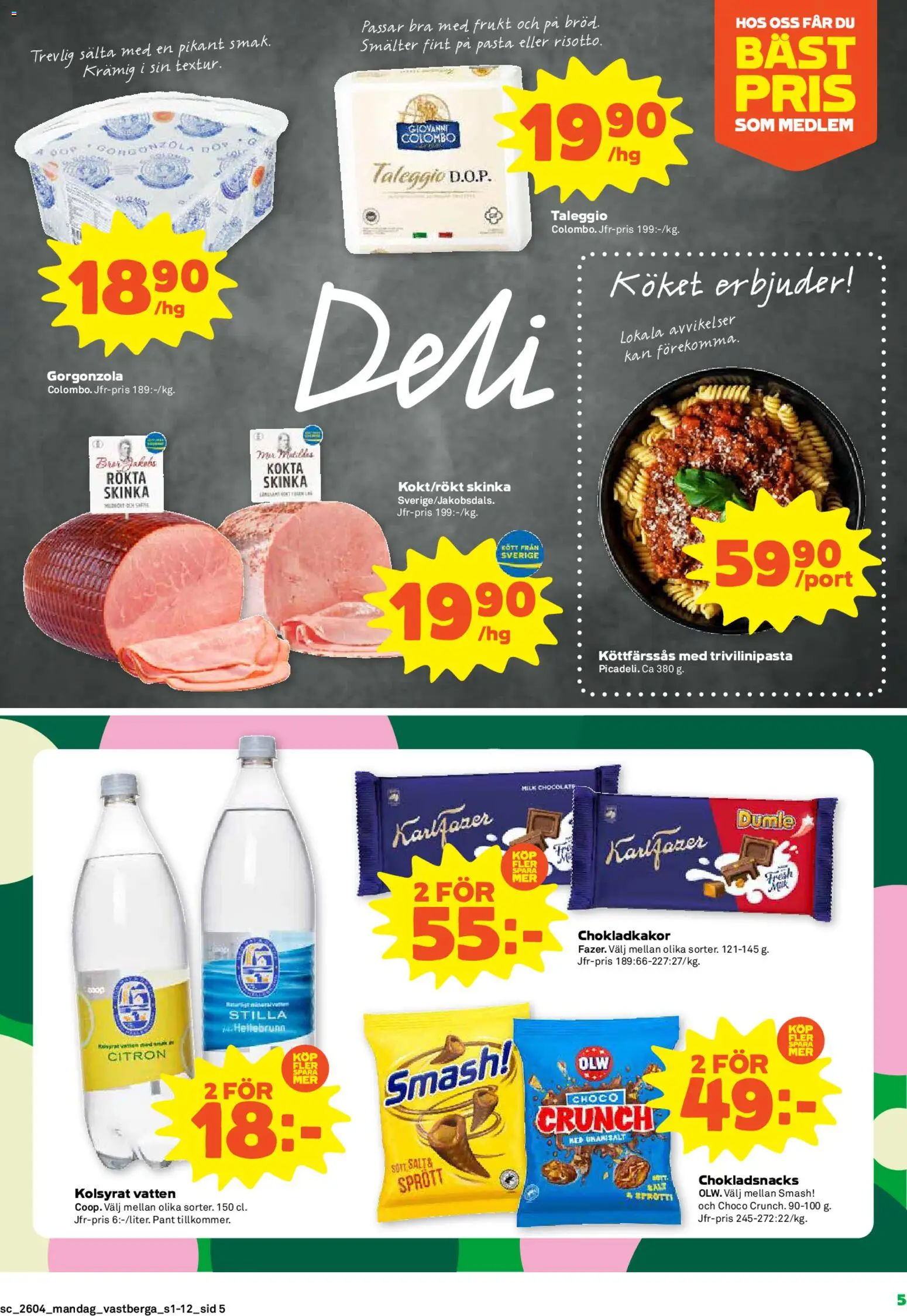 Coop Forum reklamblad aktuell från 19.01.2026 | Sida: 5 | Produkter: Skinka, Pasta, Citron